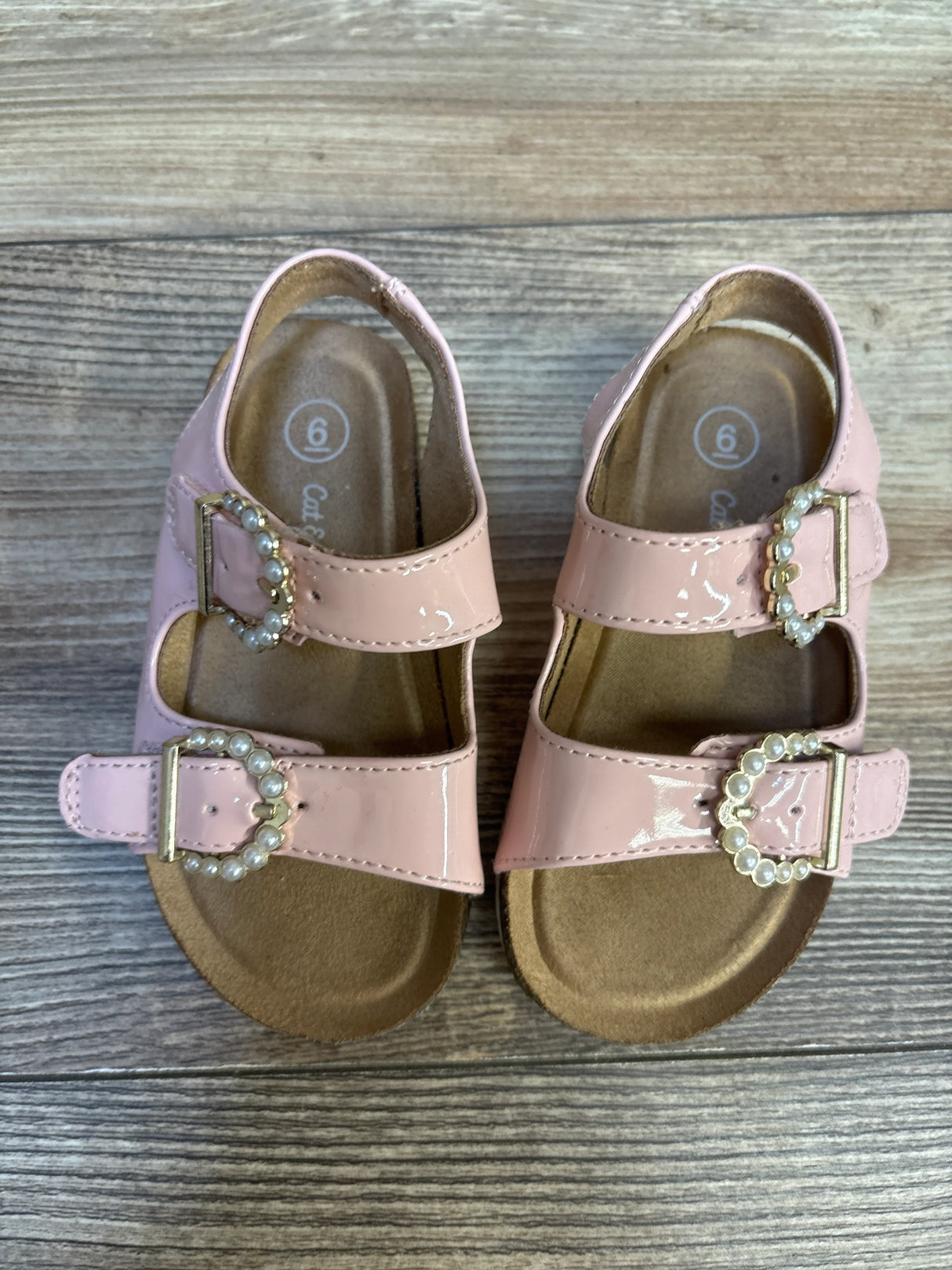 Cat & Jack Ankle Strap Sandals Pink sz 6c