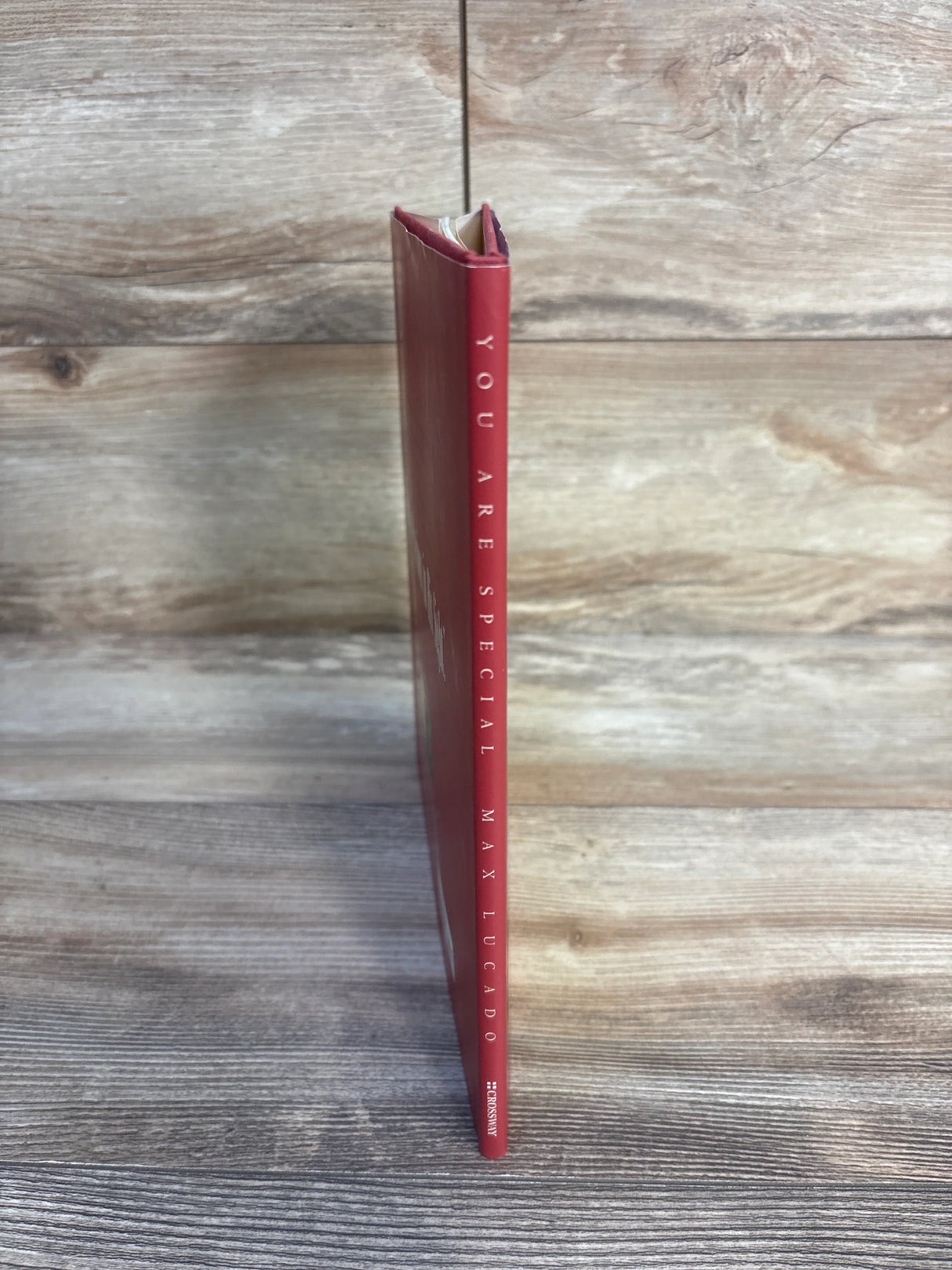 You Are Special Max Lucado children's book with red spine on wooden background