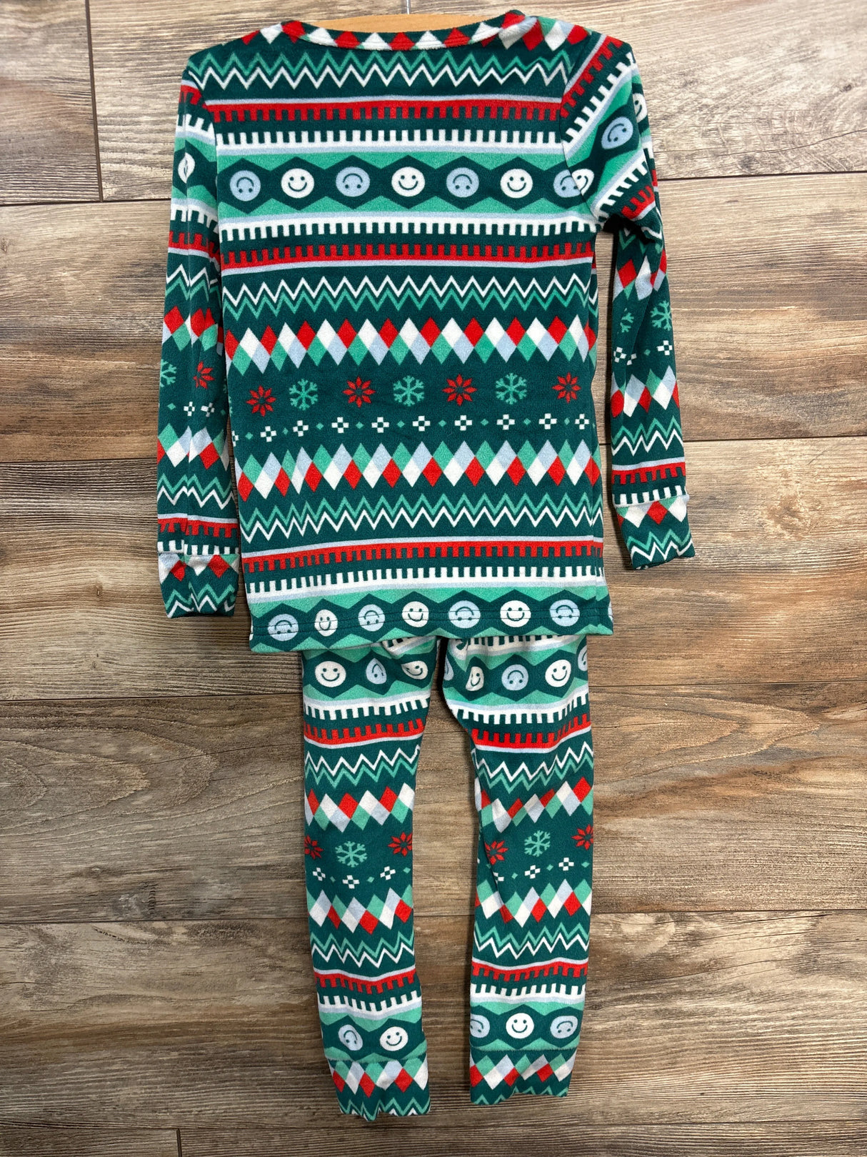 Cat & Jack 2pc Velour Fair Isle Pajama Set Green sz 5T