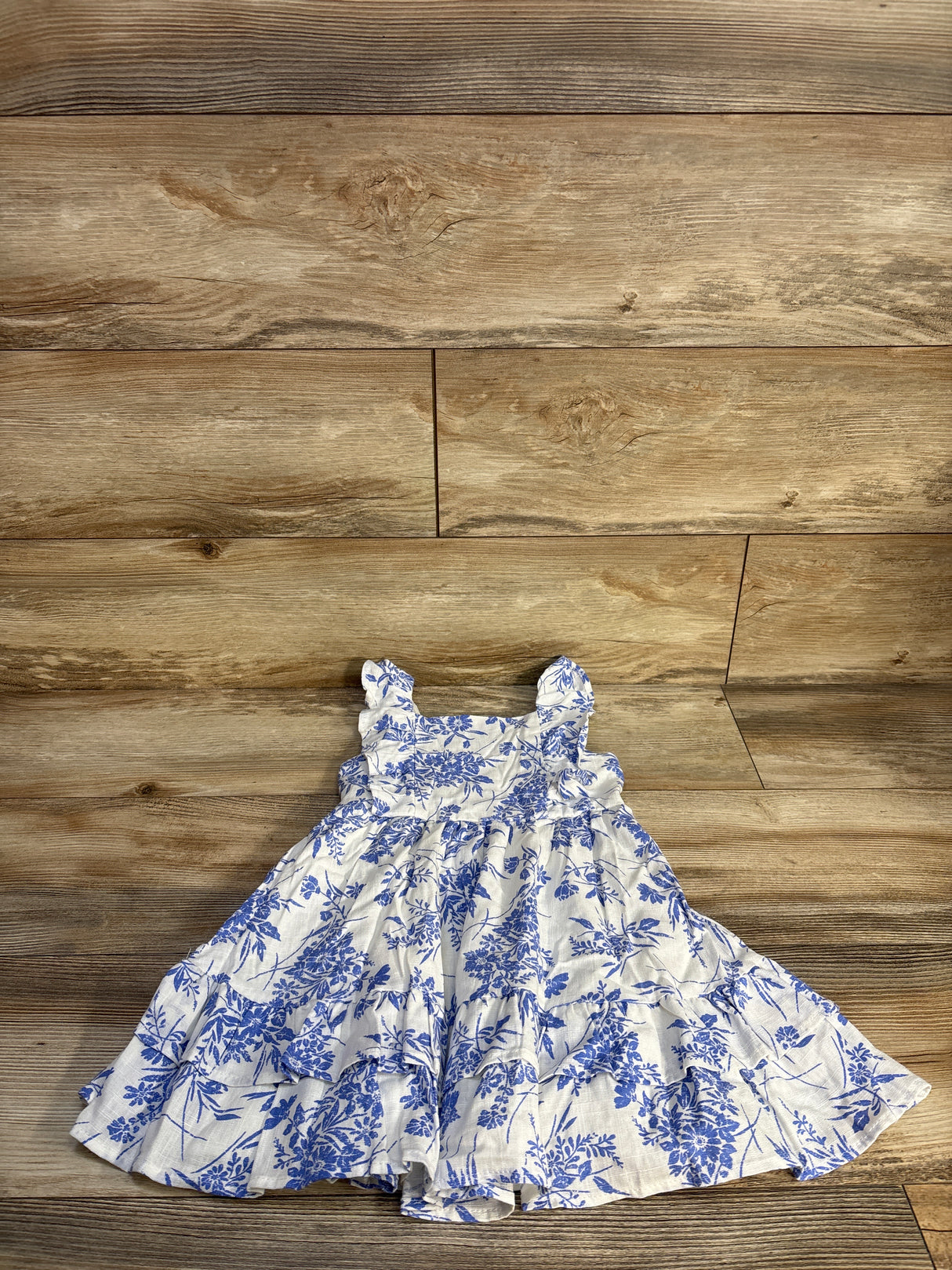 Btween Floral Linen Blend Dress White sz 5T