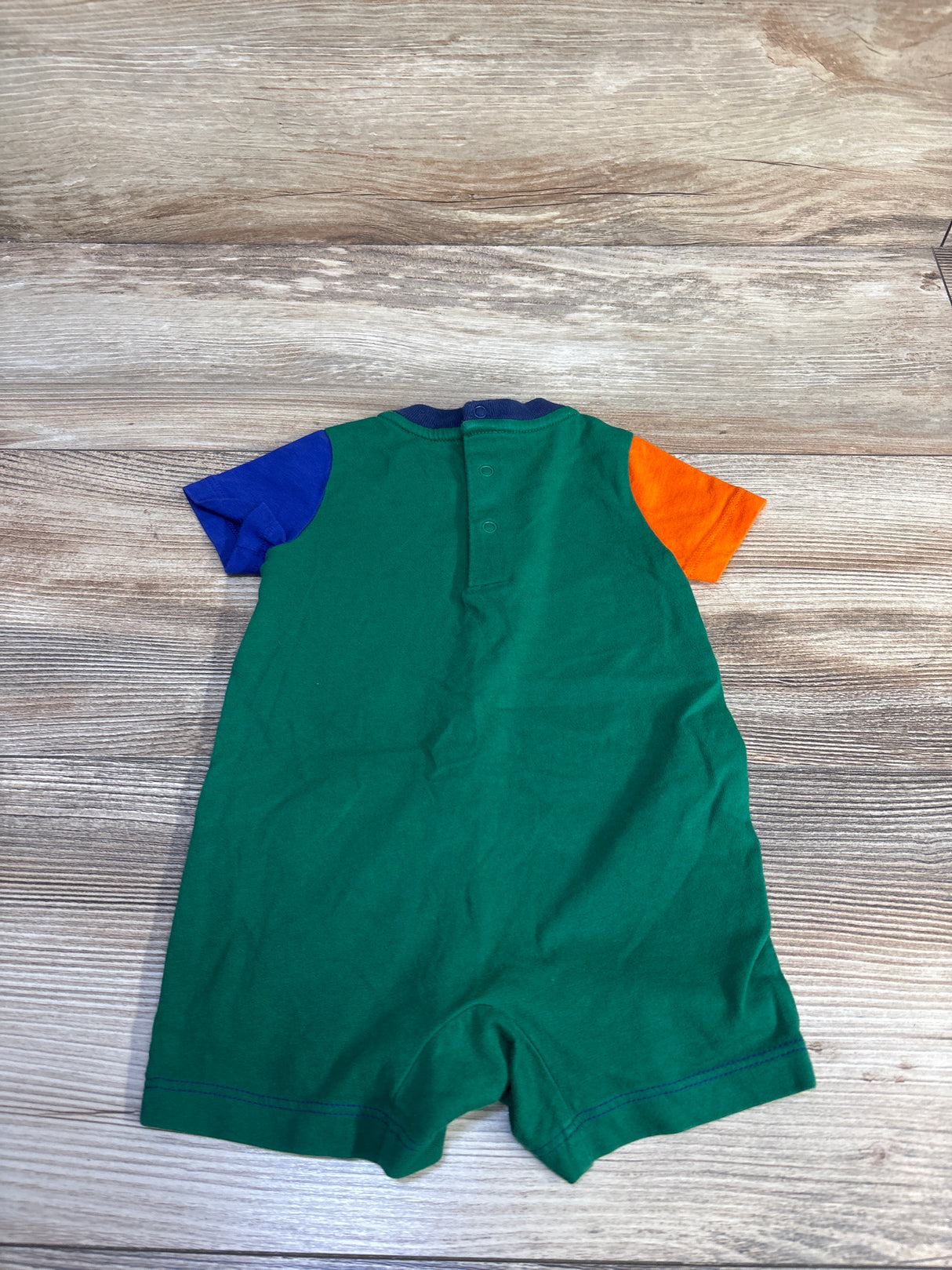 Ralph Lauren Soft Cotton Colorblock Shortie Romper Blue sz 3m