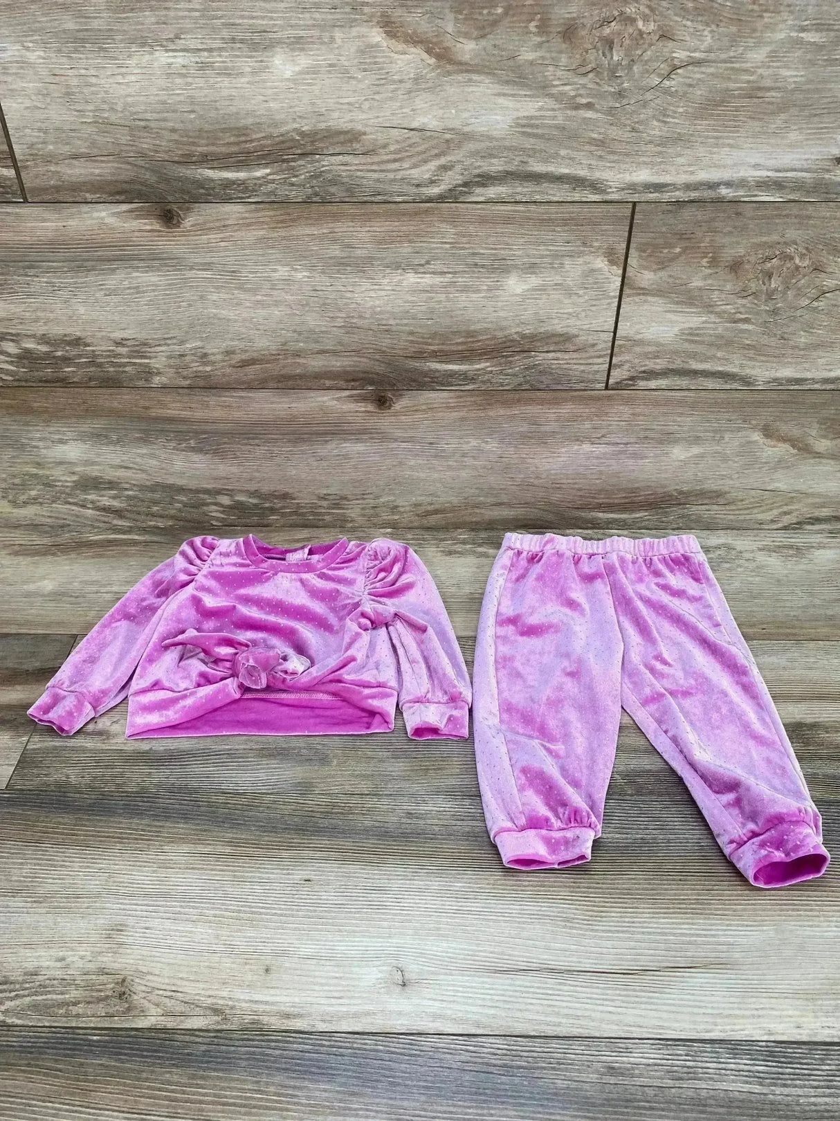 Habitual Kids Velvet 2pc Set Pink sz 12m - Me n Mommy To Be