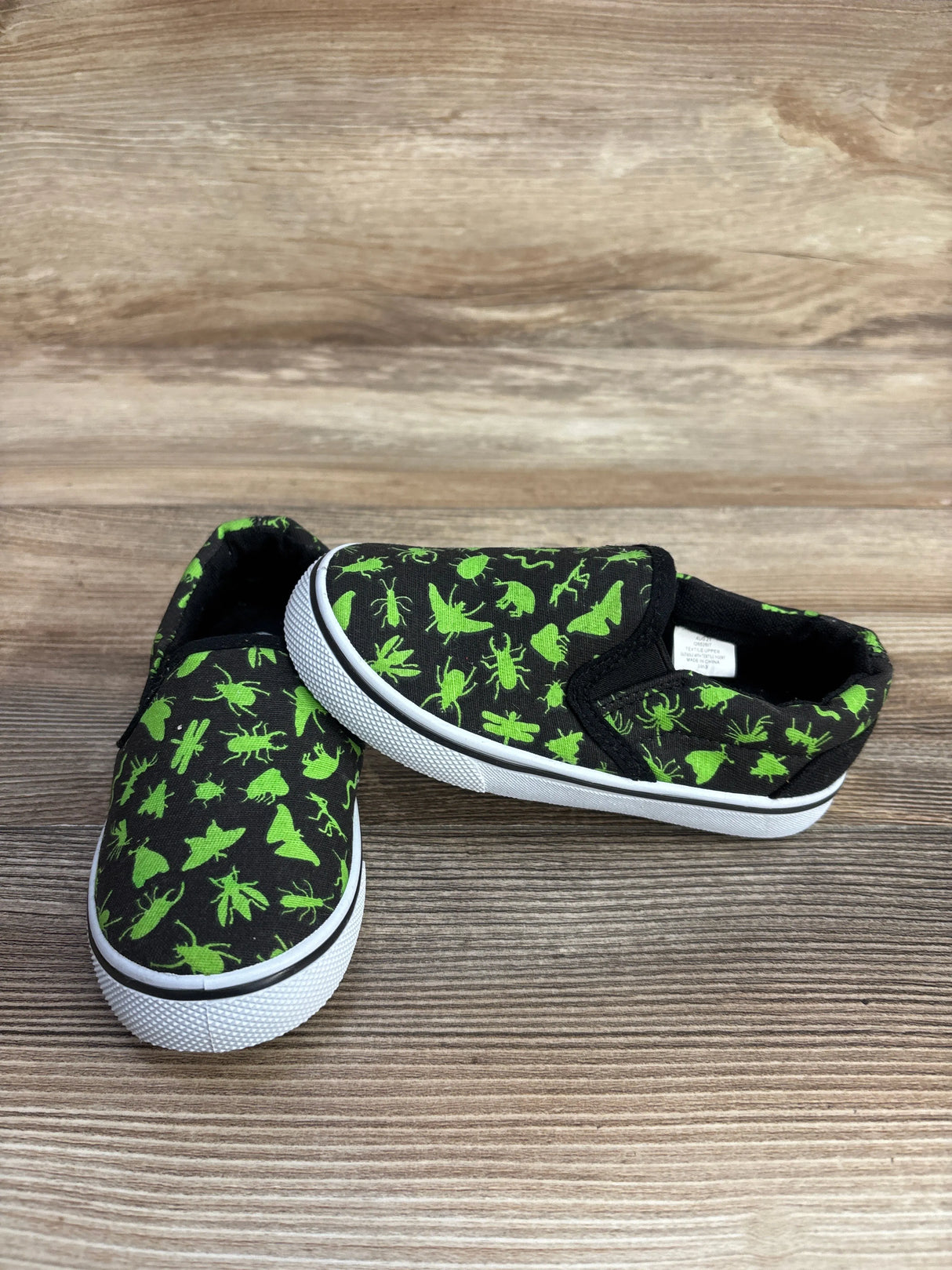 US Sports Glow in the Dark Canvas Sneakers Black sz 9c