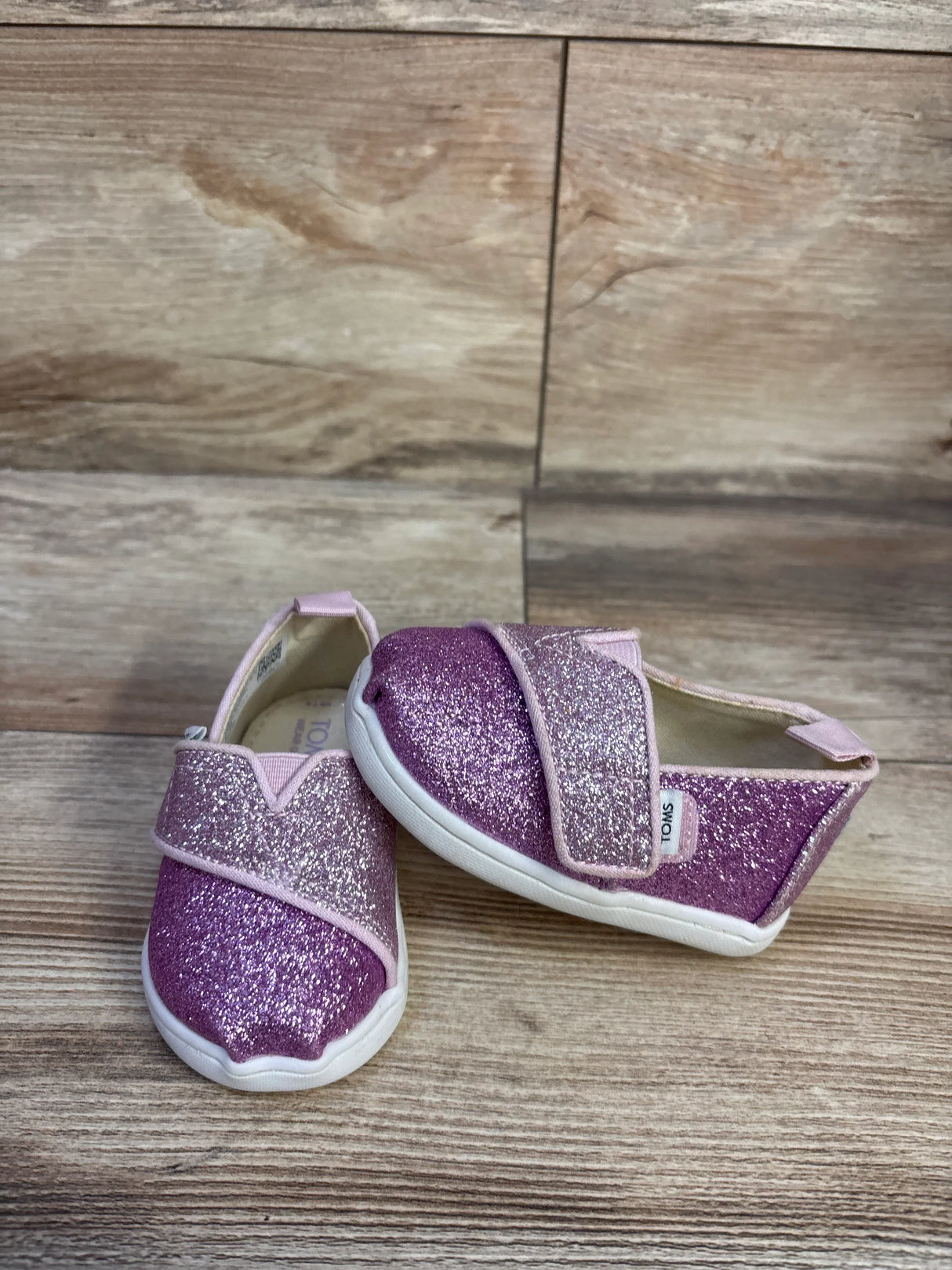 Toms Colorblock Iridescent Glimmer Alpargata Shoes Purple sz 4c