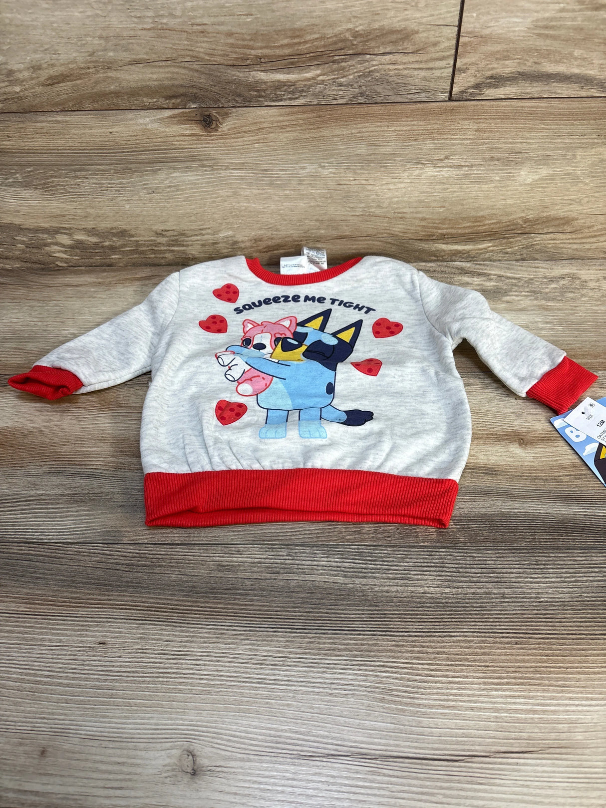 Bluey Squeeze Me Tight Sweatshirt Grey sz 12m