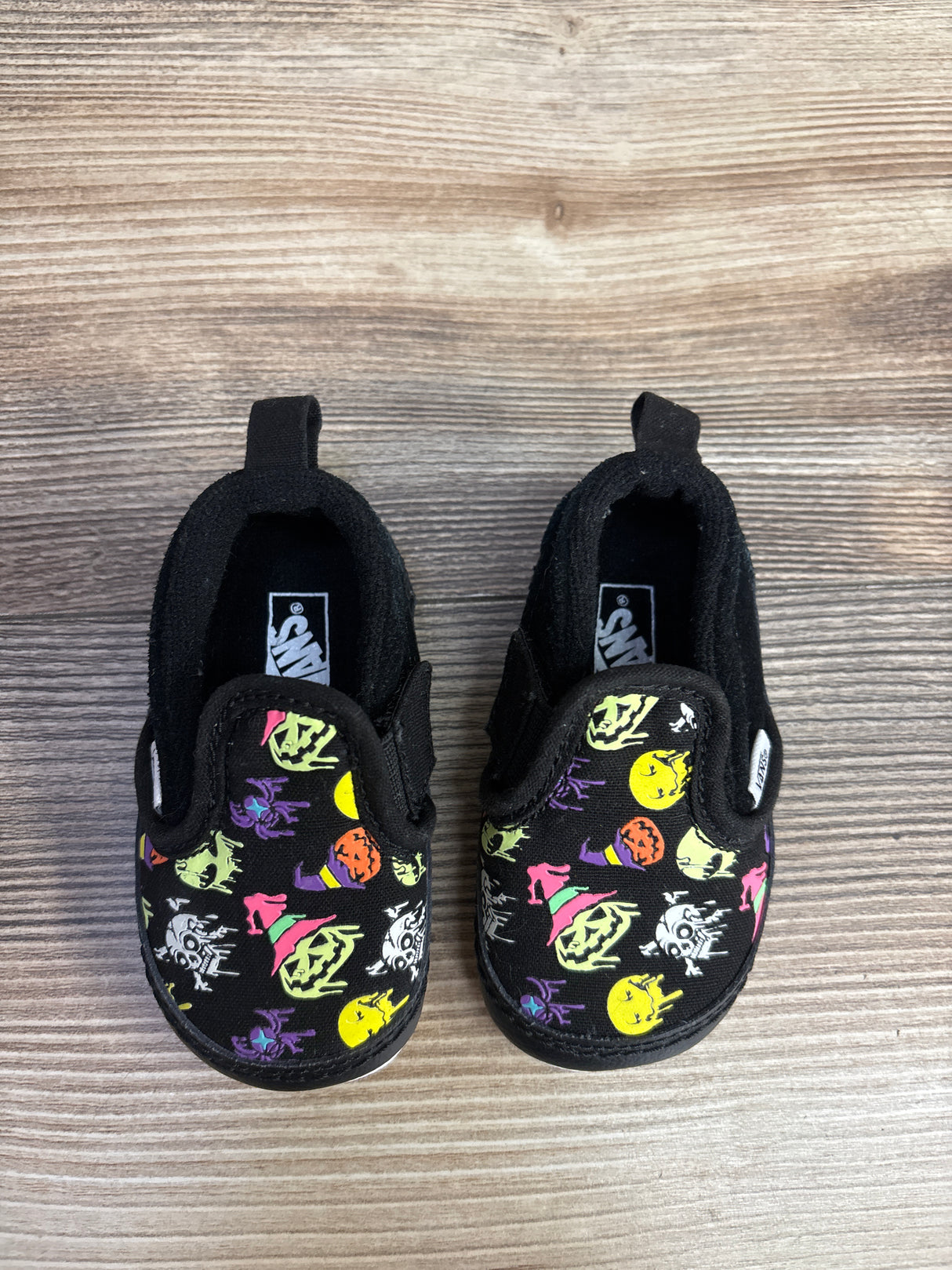 Vans Slip On V Crib Shoes Halloween Print sz 3c