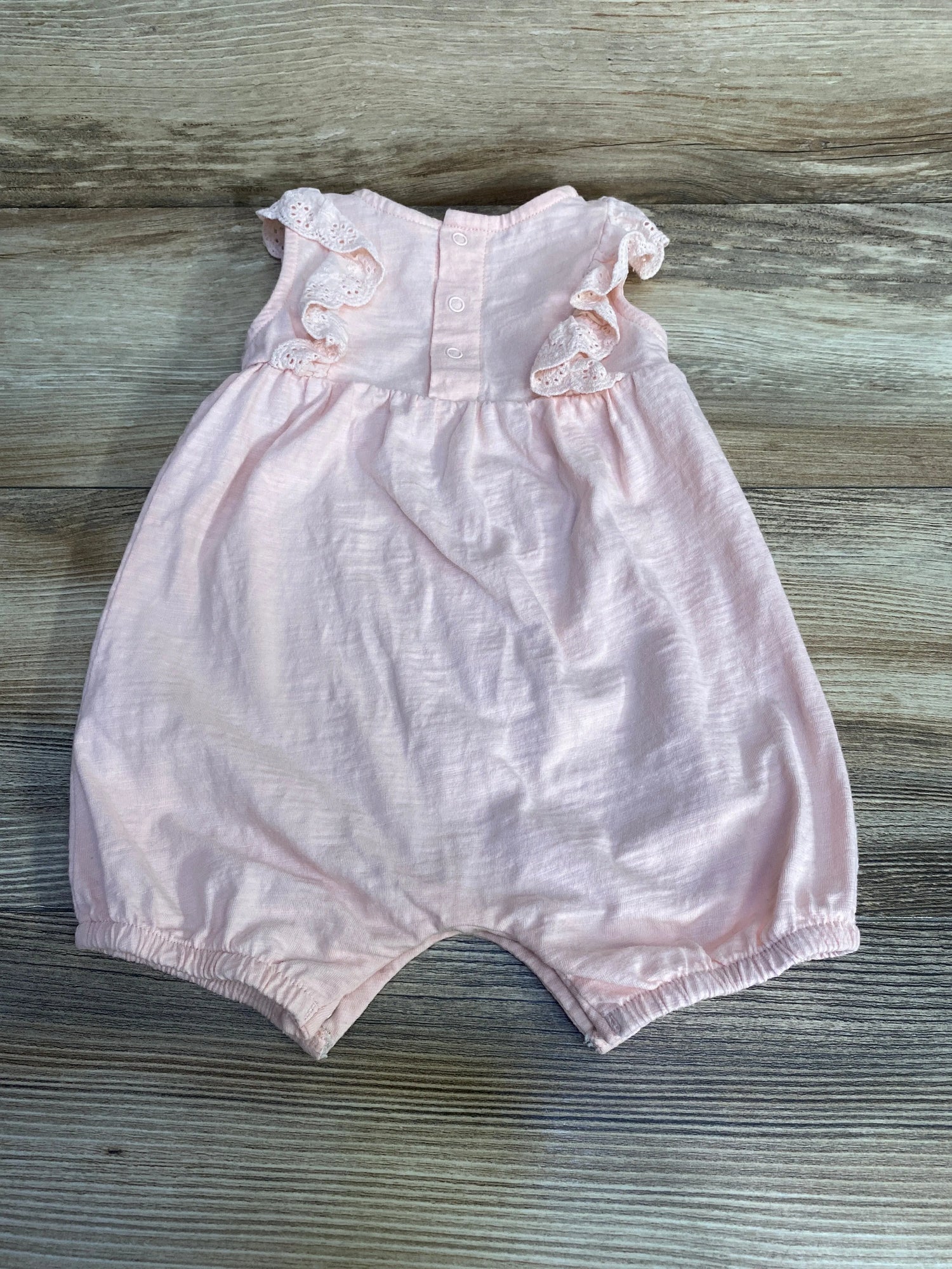 Starting Out Eyelet Ruffle Romper Pink sz 6m - Me n Mommy To Be