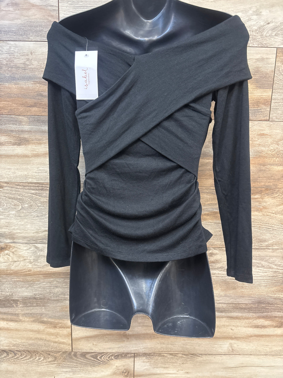 NEW Isabel Maternity Cross Front Top Black sz XS