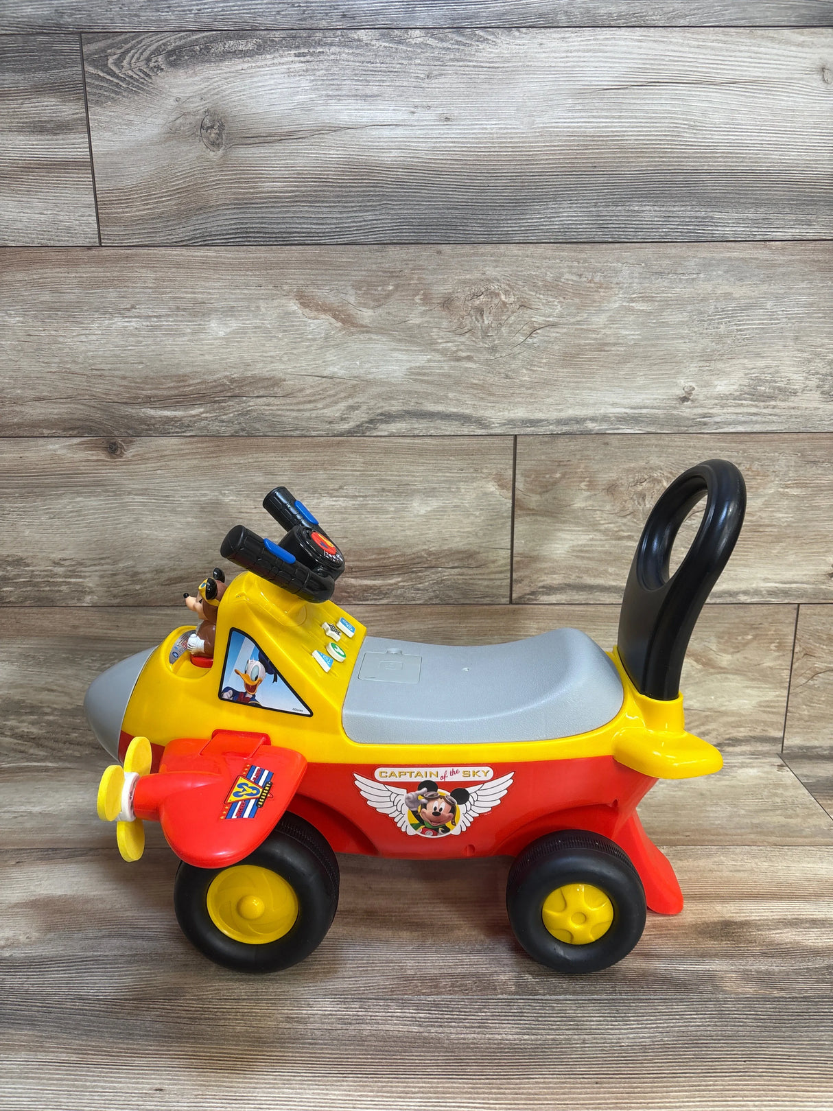 Kiddieland Disney Mickey Mouse Plane Lights & Sounds Activity Ride-On