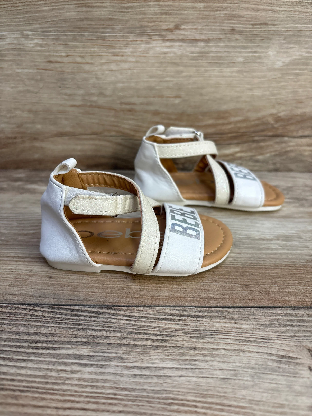 bebe Girls Strappy Sandals White sz 3c - Me n Mommy To Be
