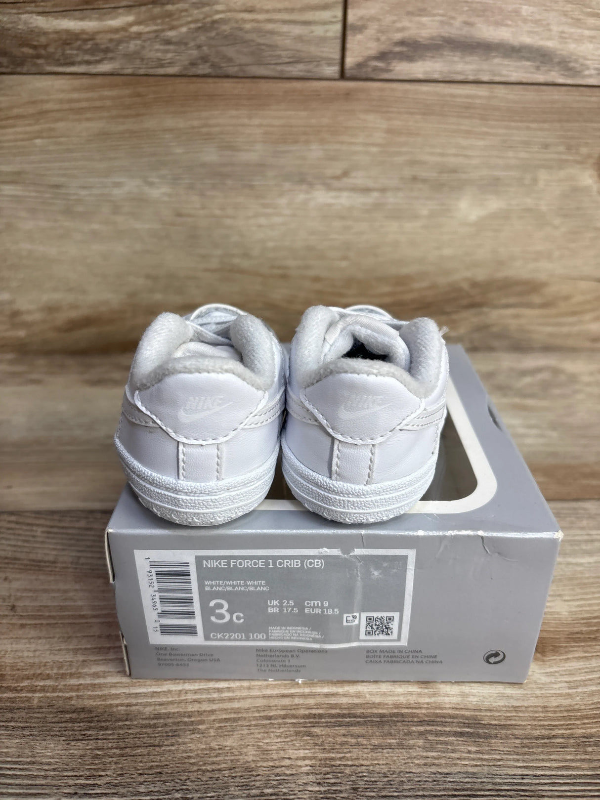 Nike Air Force 1 Crib White sz 3c