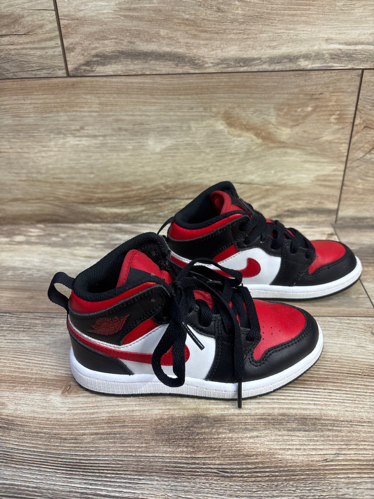 Air Jordan 1 Mid PS 'Black Fire Red' Sneakers sz 11c