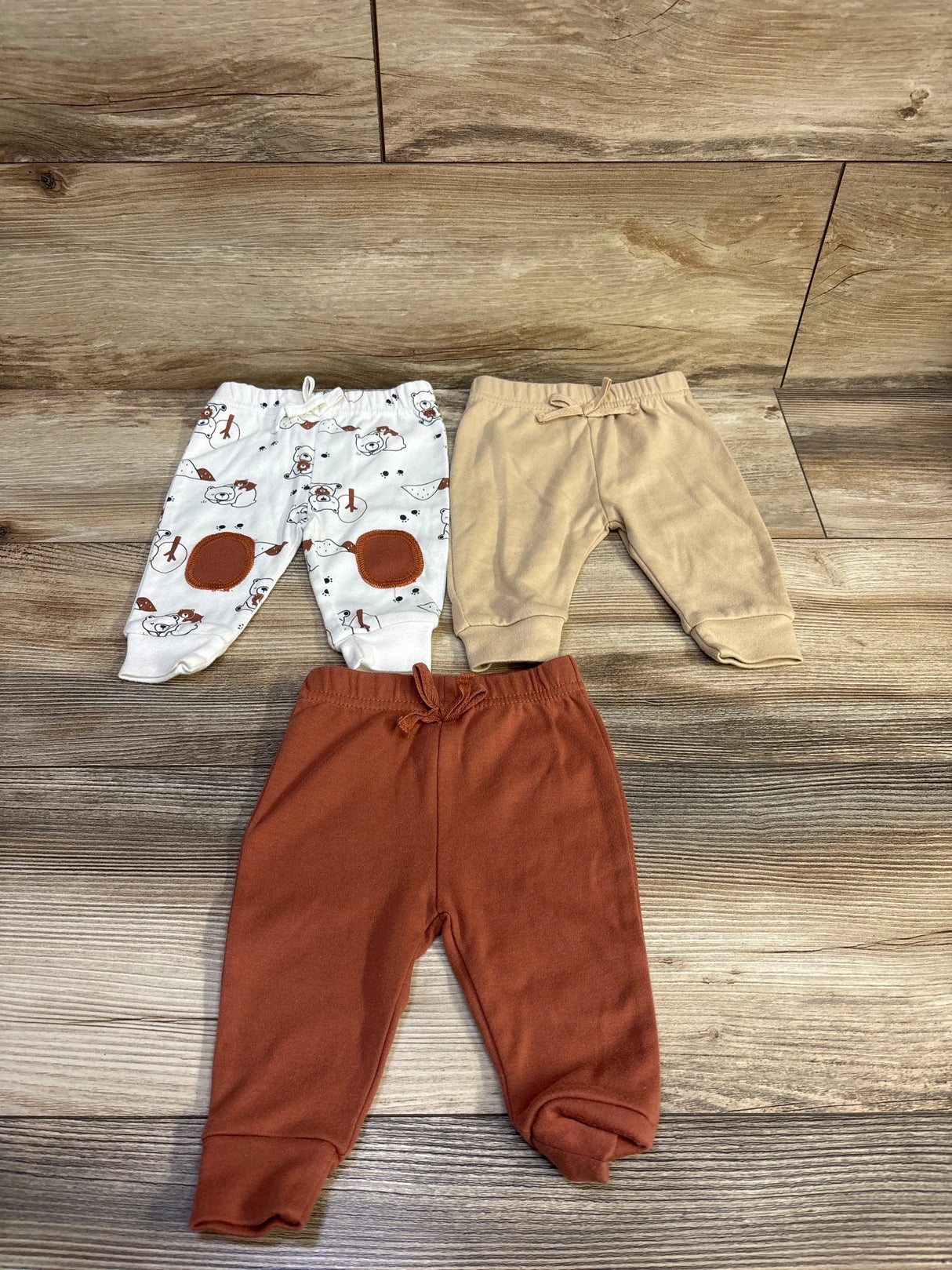 Baby Views 3pk Pull On Joggers Tan sz 3m