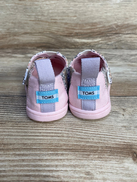Toms Tiny Alpargata Pink Leopard sz 4c - Me n Mommy To Be