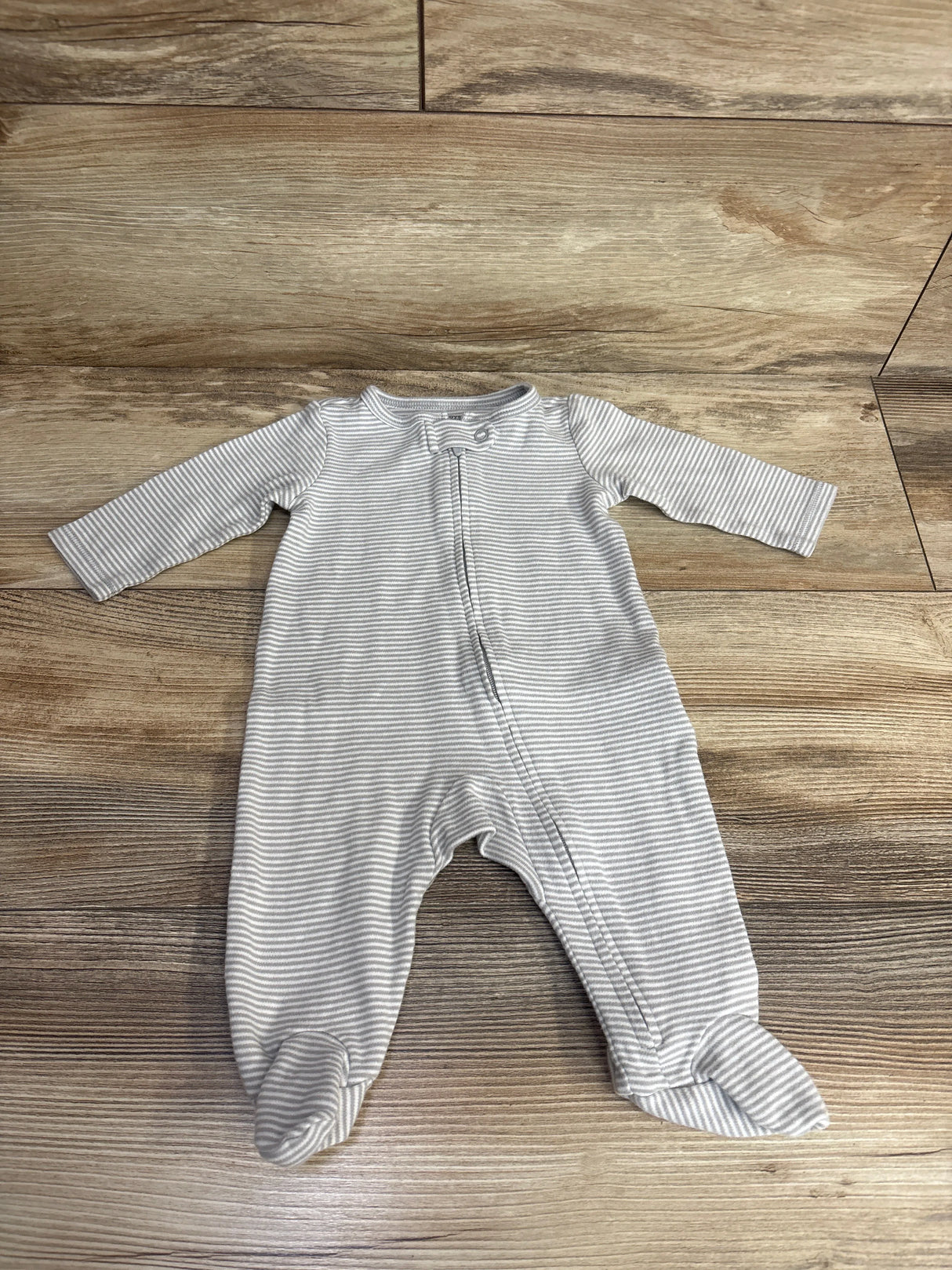 Simple Joys Striped Sleeper White sz 0-3m