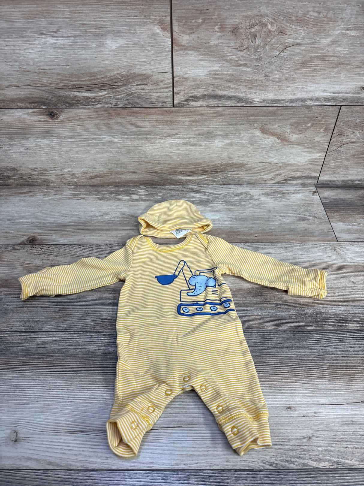 Carter's Striped Elephant Coverall Yellow sz Newborn