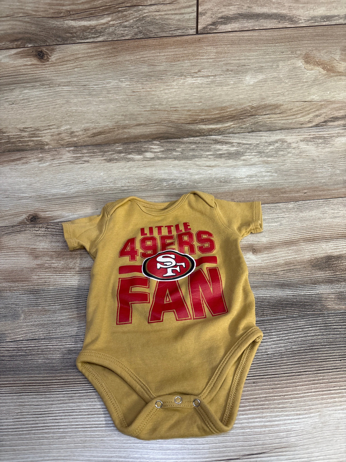 NFL Little 49ers Fan Bodysuit Tan sz 6-9m