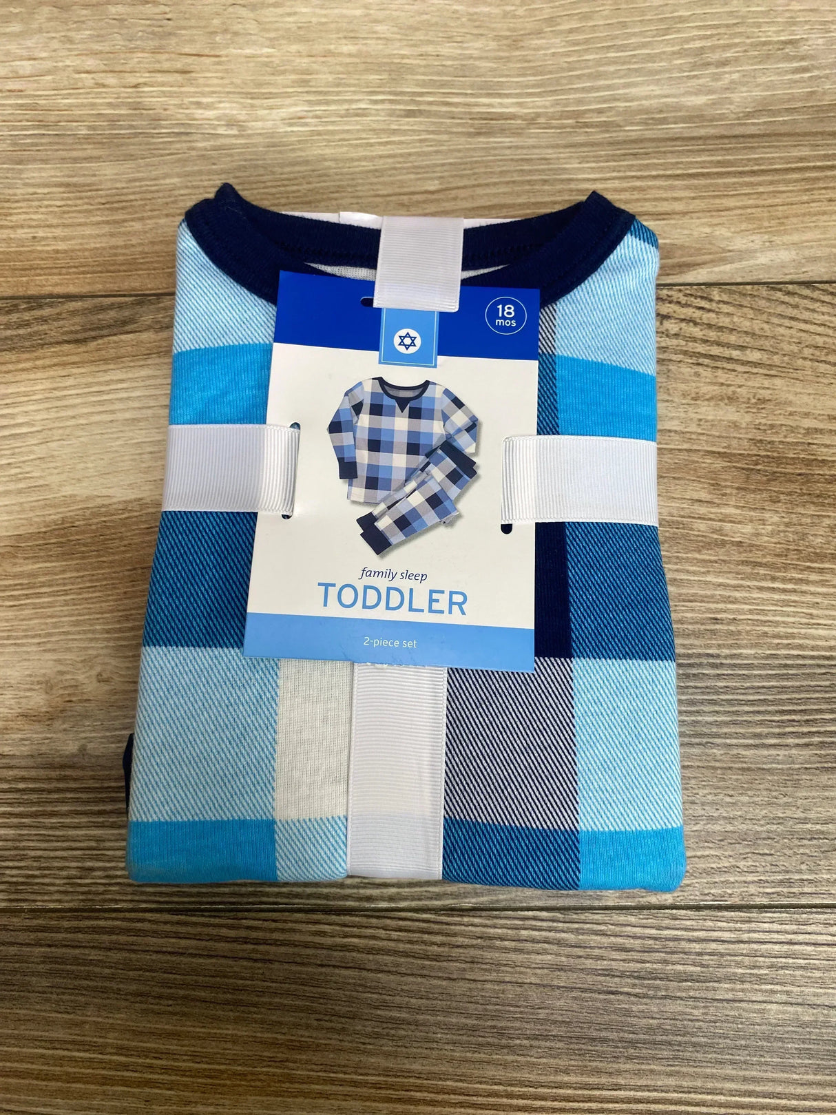 NEW Wondershop 2pc Buffalo Check Pajama Set Blue sz 18m - Me n Mommy To Be