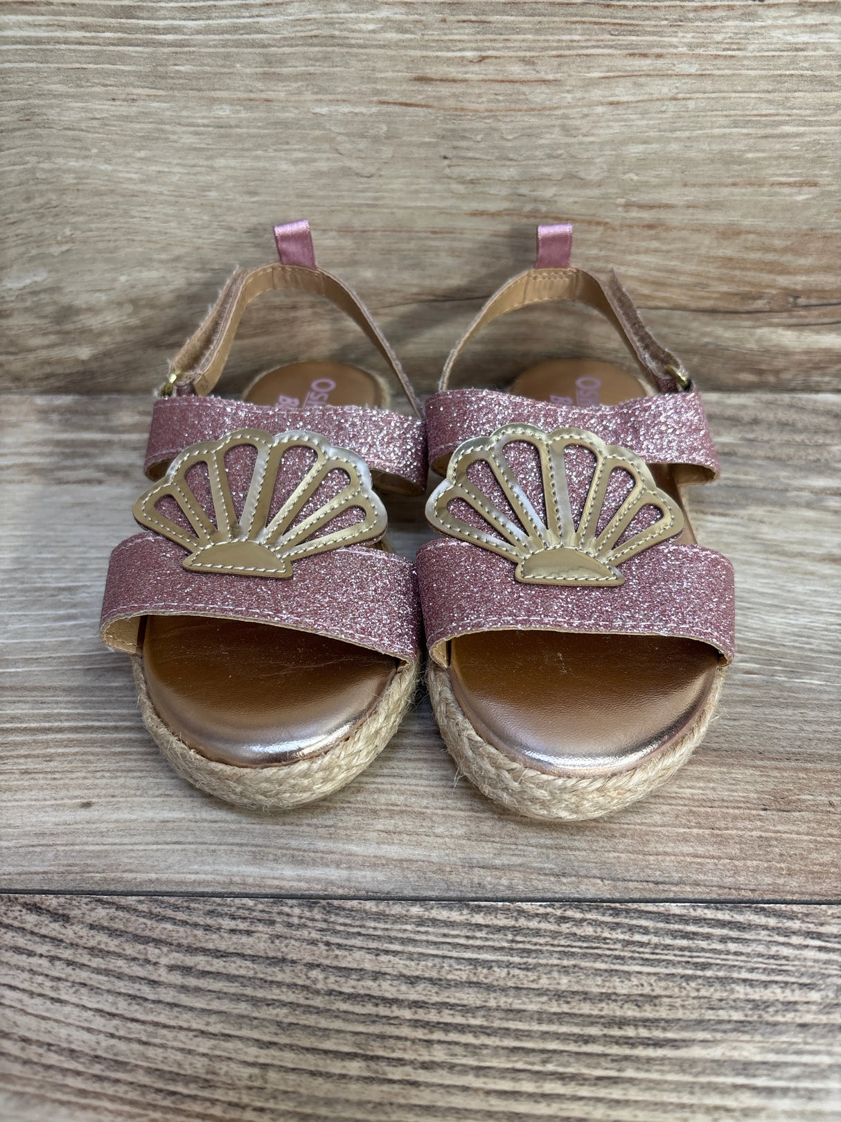 OshKosh Oceana Glittery Espadrille Sandals Pink sz 8c - Me n Mommy To Be