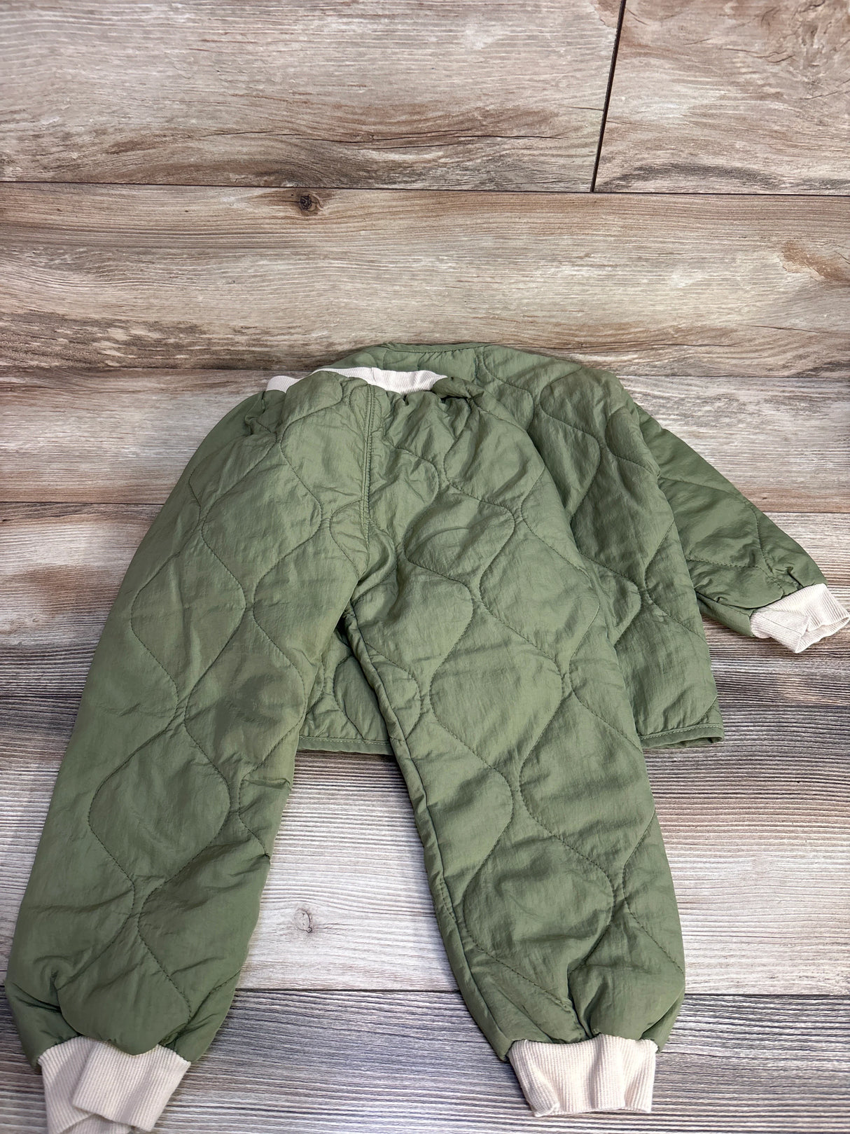 Denim Bay Quilted Jacket & Pants 2pc Set Green sz 3T