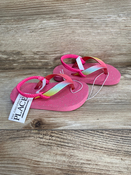 NEW Children's Place Pink Glitter Flip Flops sz 6-7c - Me n Mommy To Be