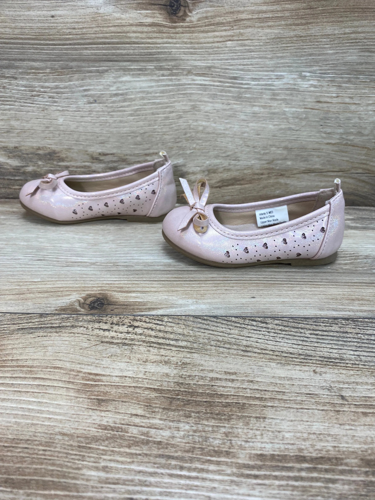 Self Esteem Bow Flats Pink Sz 5c - Me n Mommy To Be