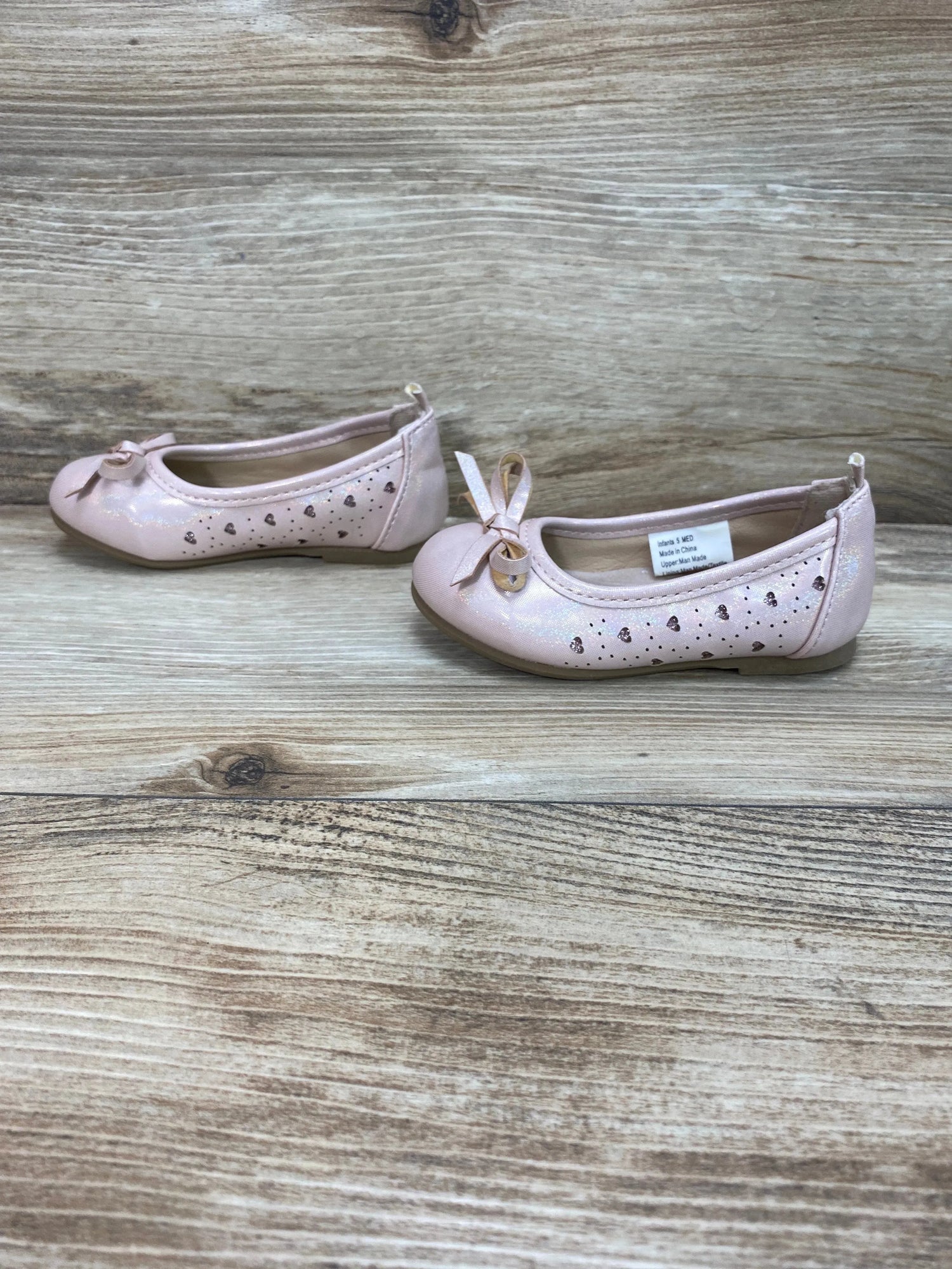Self Esteem Bow Flats Pink Sz 5c - Me n Mommy To Be
