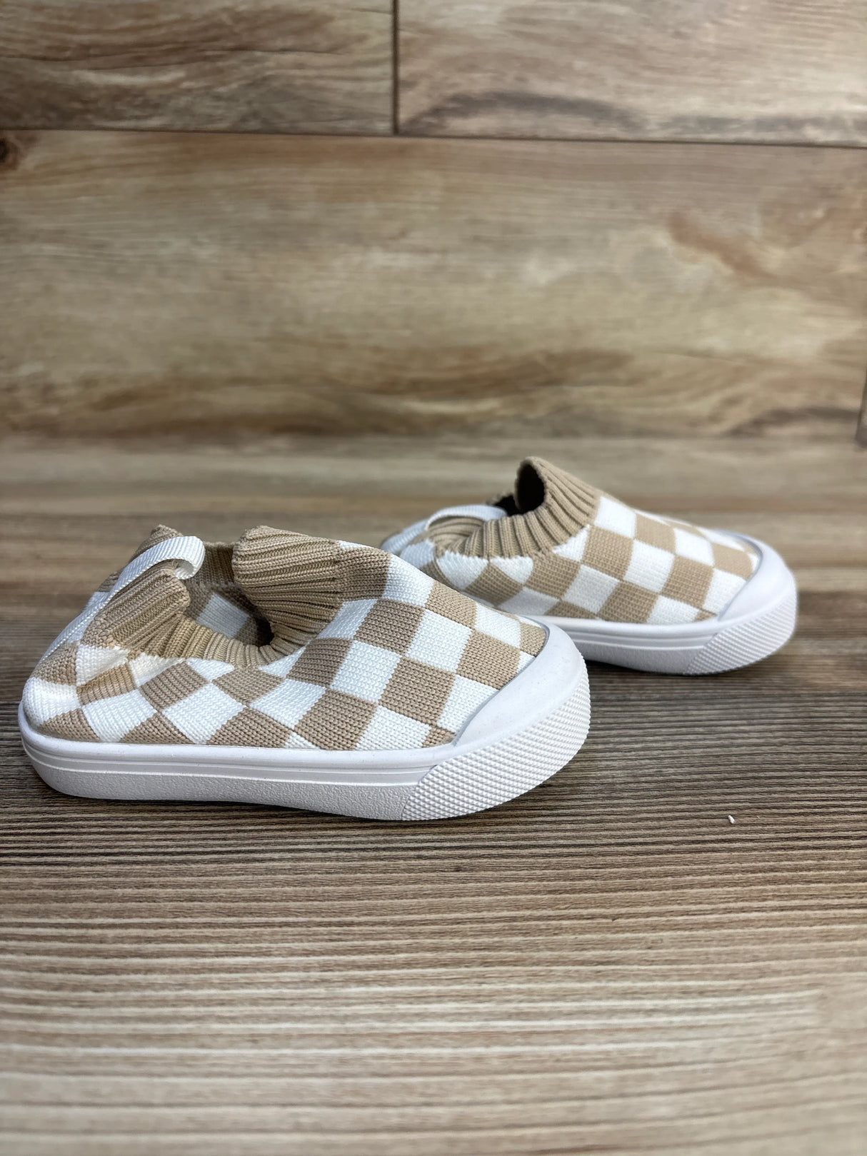NEW BMCITYBM Mesh First Walkers Shoes Checkered Beige sz 5c