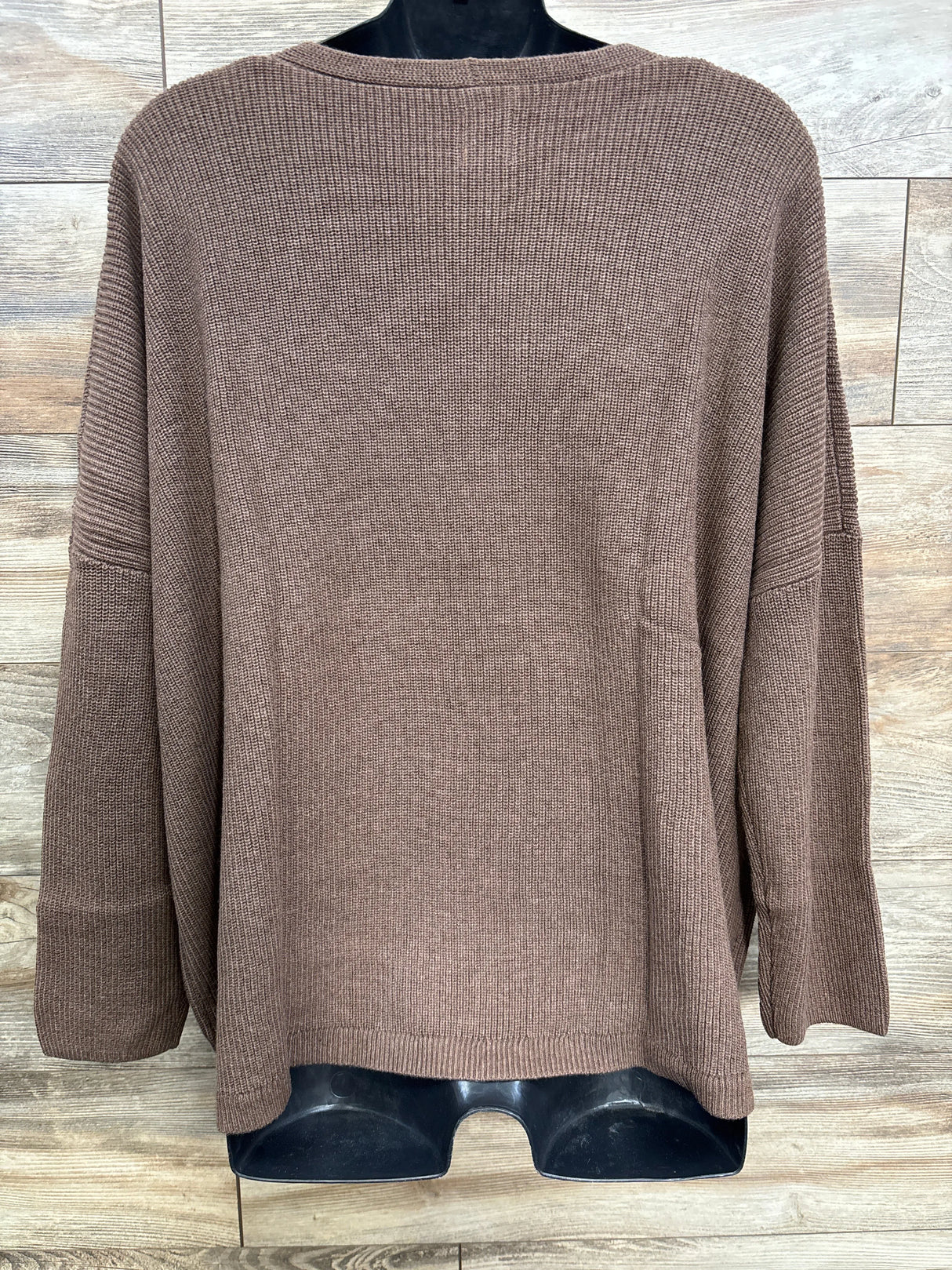 NWOT Gap Maternity V-Neck Sweater in Cozy Brown sz Large
