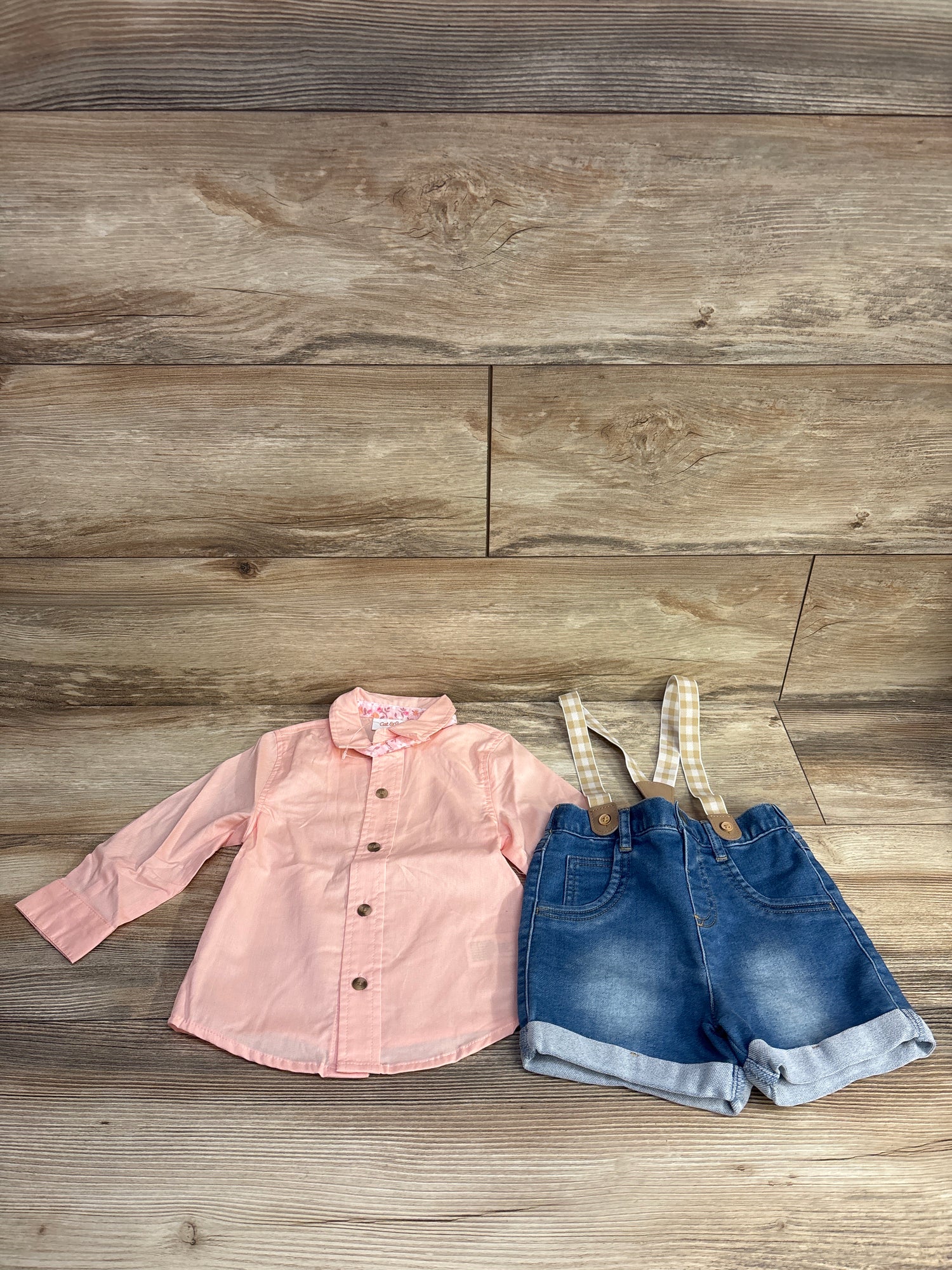 NEW Cat & Jack 4pc Suspender Set Pink sz 18m