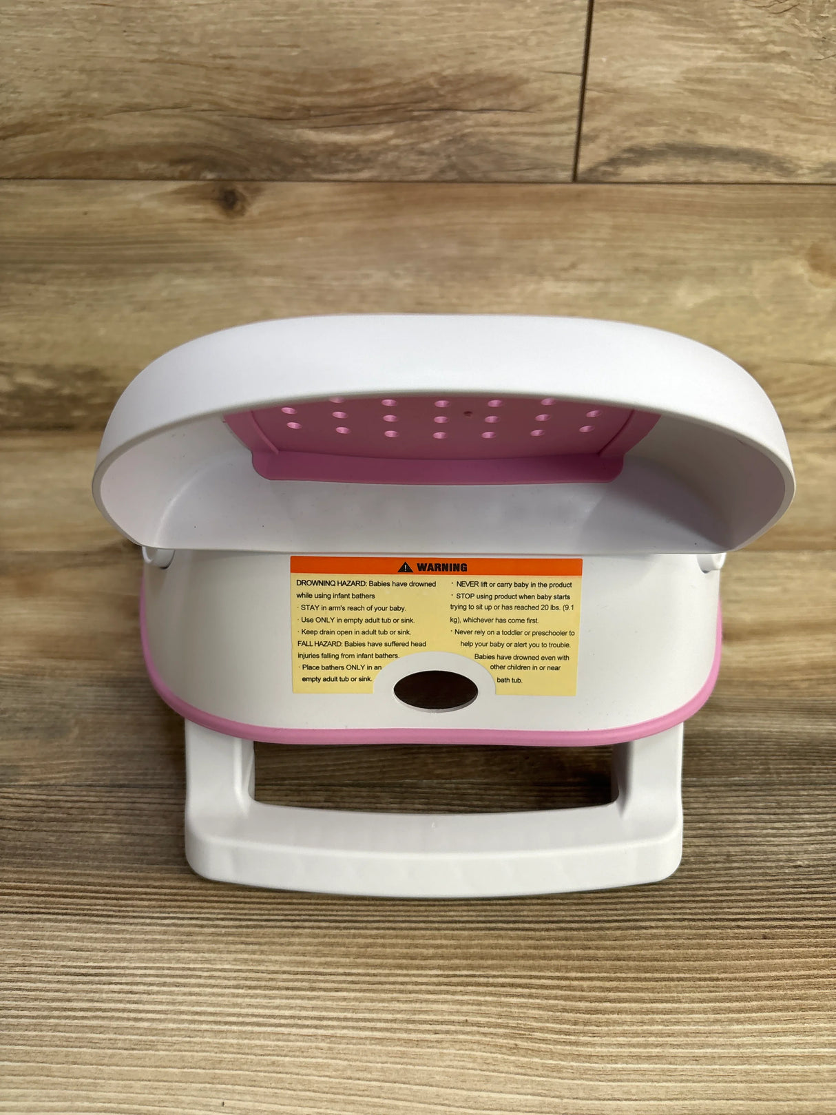 MAIKKB Newborn Baby Bath Support w/ Thermometer - Pink