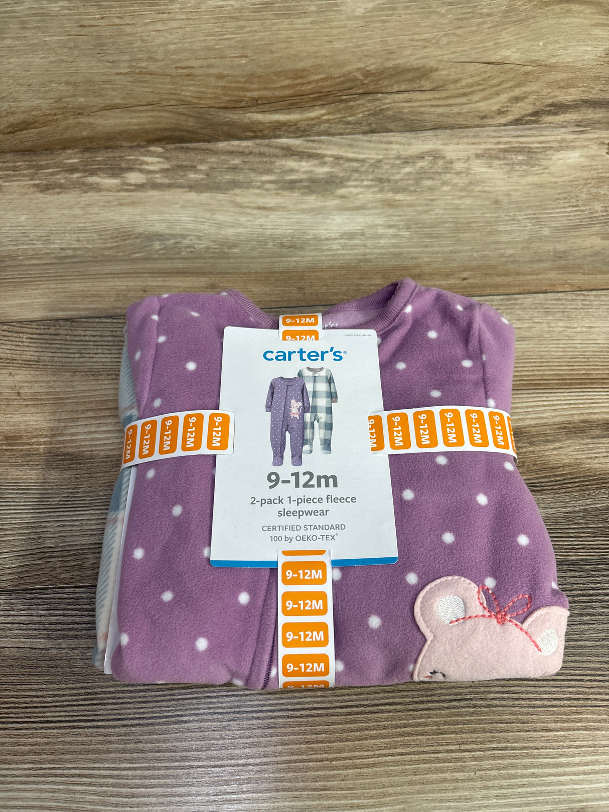 NEW Carter's 2pk Polka Dot Blanket Sleeper Pink sz 9-12m