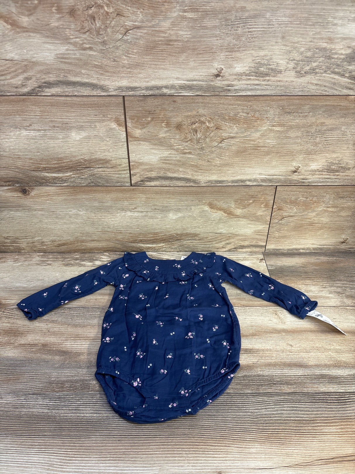 NEW Oshkosh Long Sleeve Bubble Romper Navy sz 9m