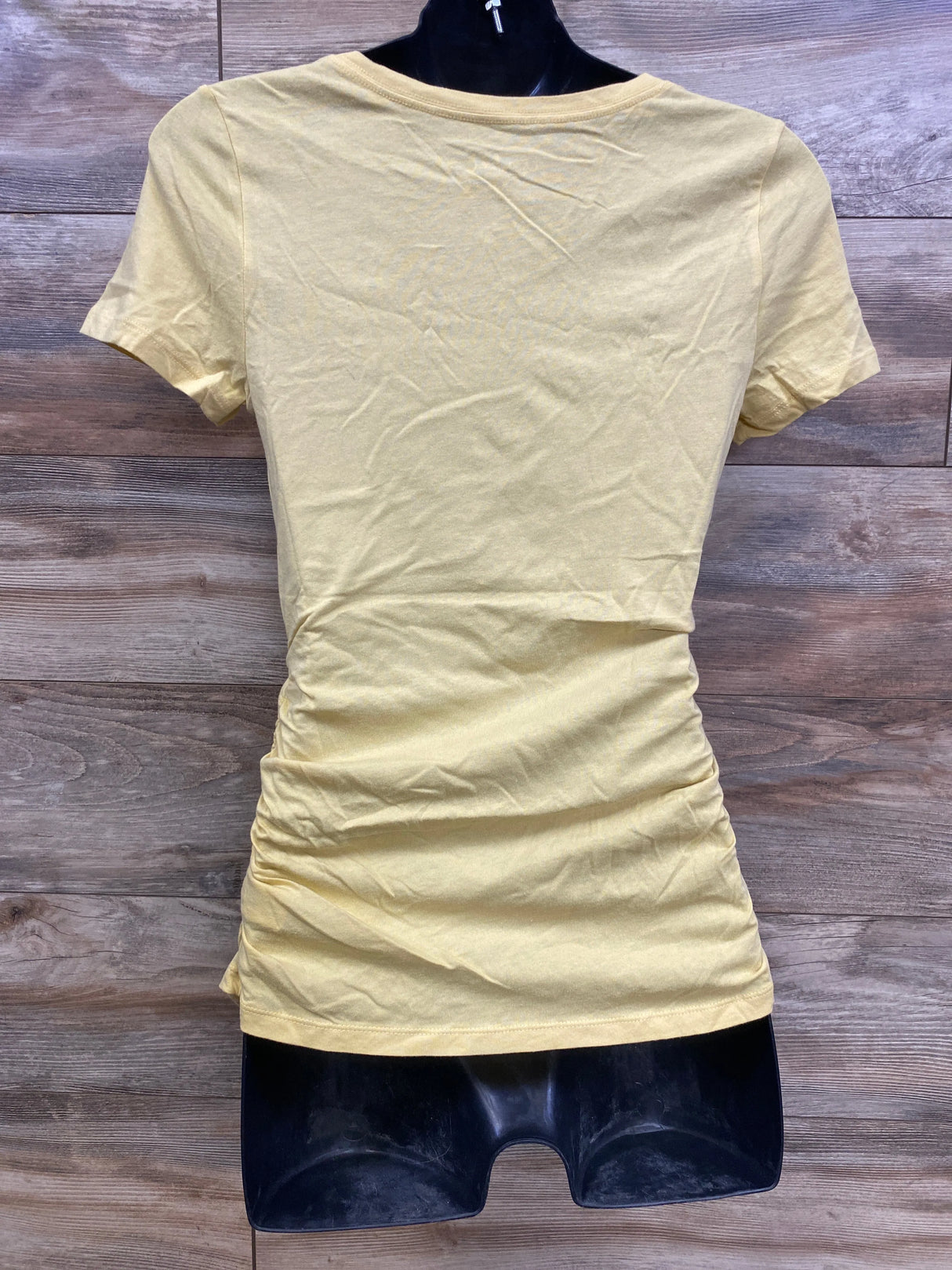 NEW Isabel Maternity V-Neck Ruched Shirt Yellow sz XS - Me n Mommy To Be