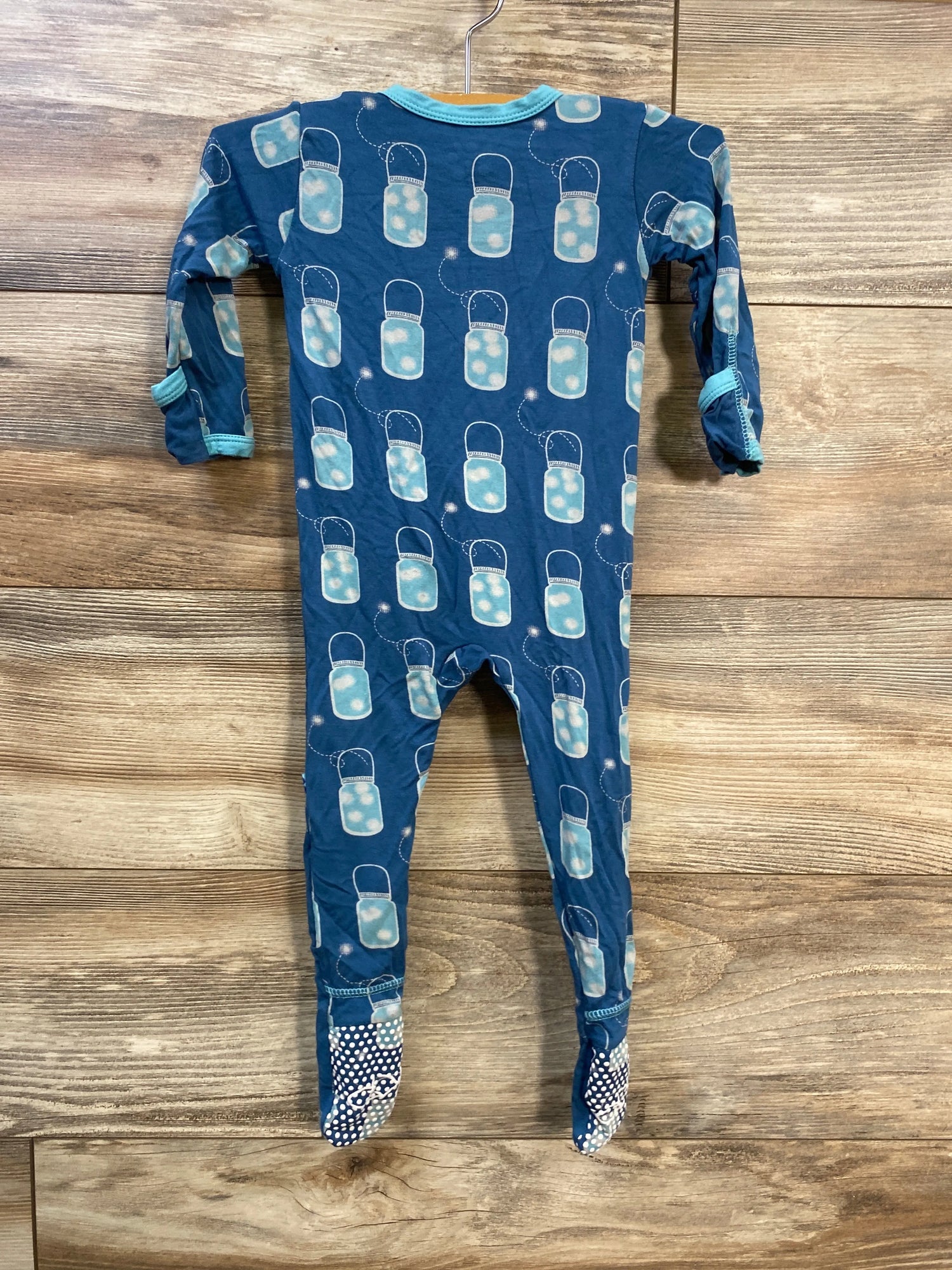 KicKee Pants Twilight Fireflies Footie Blue sz 6-9m - Me n Mommy To Be