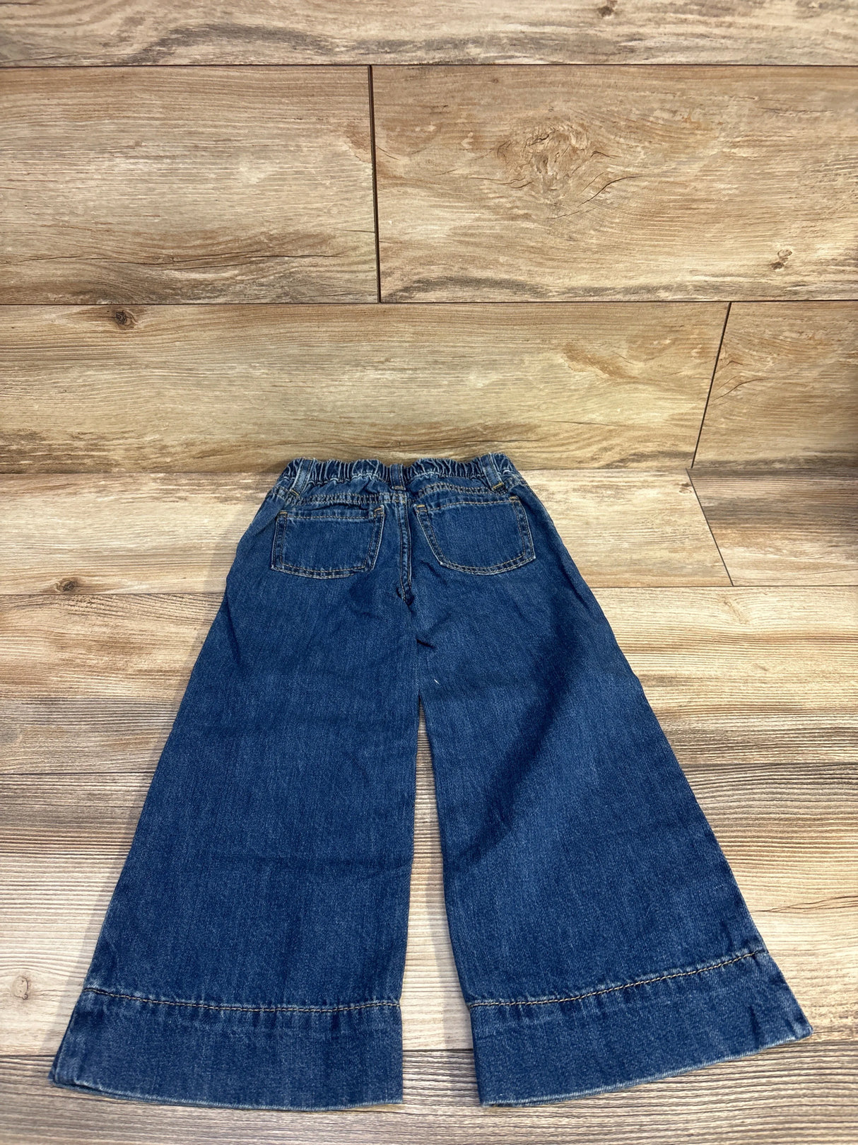 NEW Cat & Jack Pleated Denim Wide Leg Jeans Blue sz 4T
