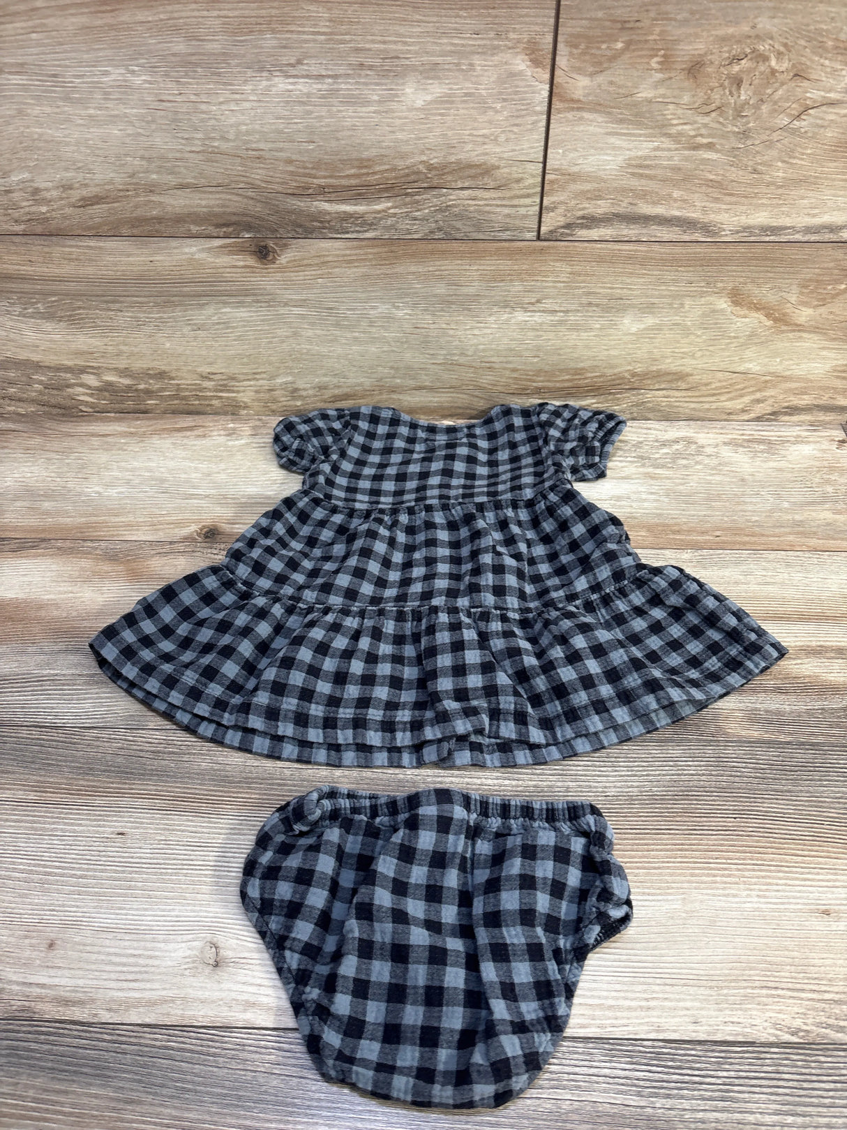 Little Planet Organic 2pc Gauze Dress & Bloomers Set Grey sz 12m