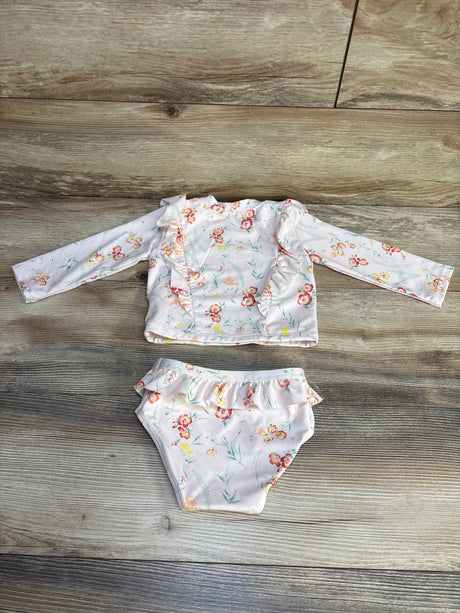 Janie and Jack 2pc Floral Rash Guard Set Pink sz 12-18m - Me n Mommy To Be