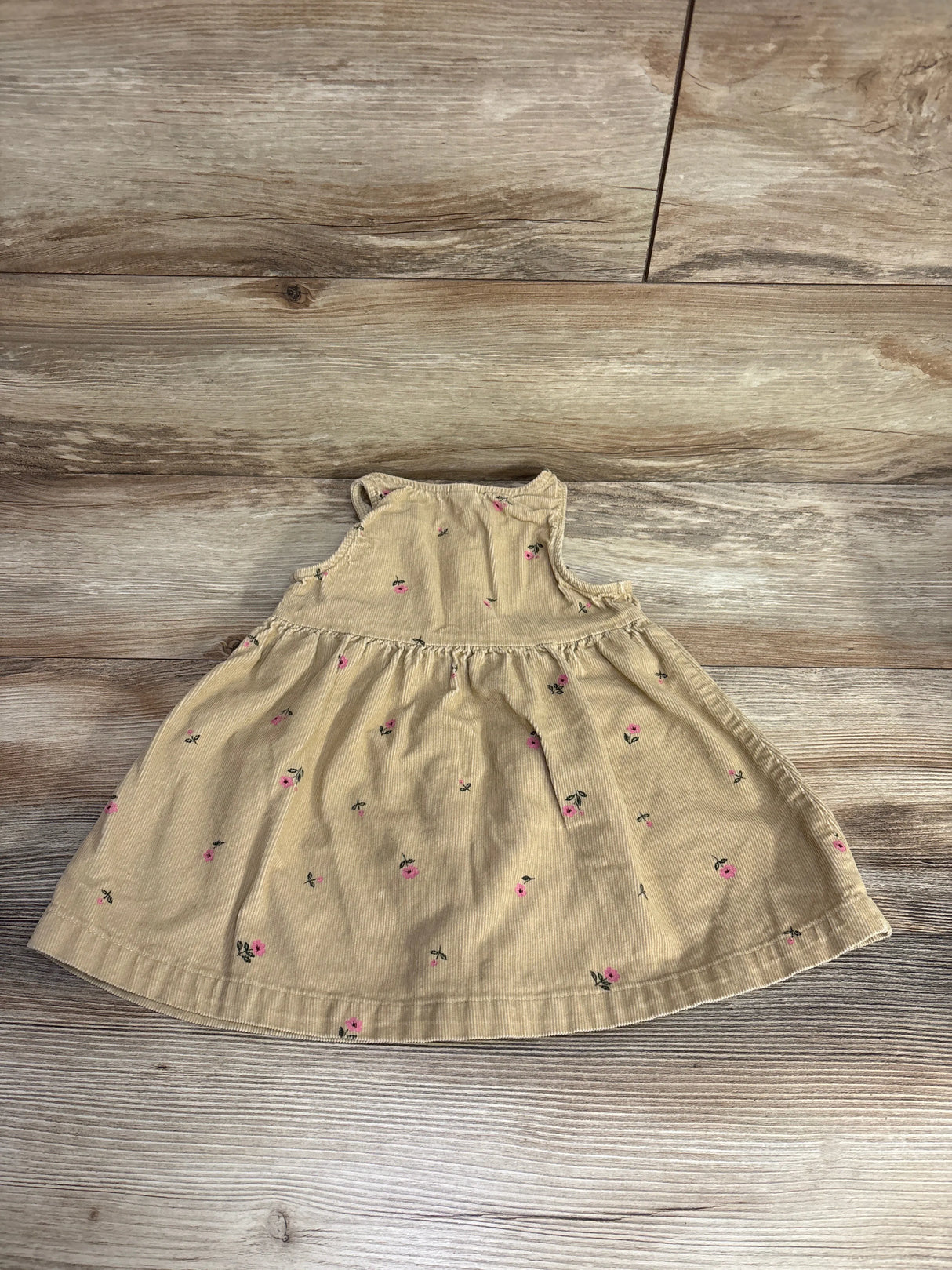 Old Navy Floral Cord Tank Dress Wheat sz 18-24m