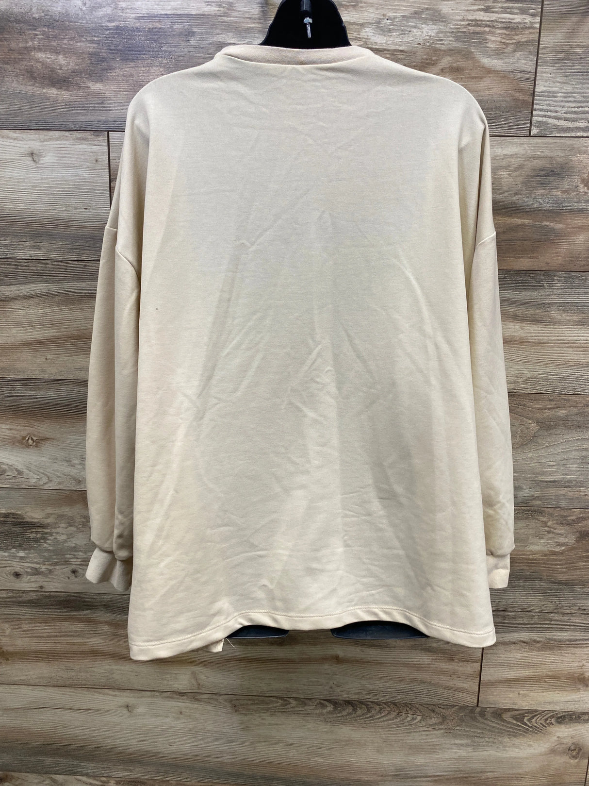 Boohoo Maternity Side Button Nursing Shirt Tan sz Medium