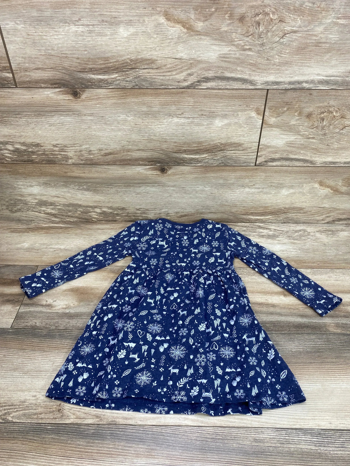 Old Navy Snowflake Dress Blue sz 5T - Me n Mommy To Be
