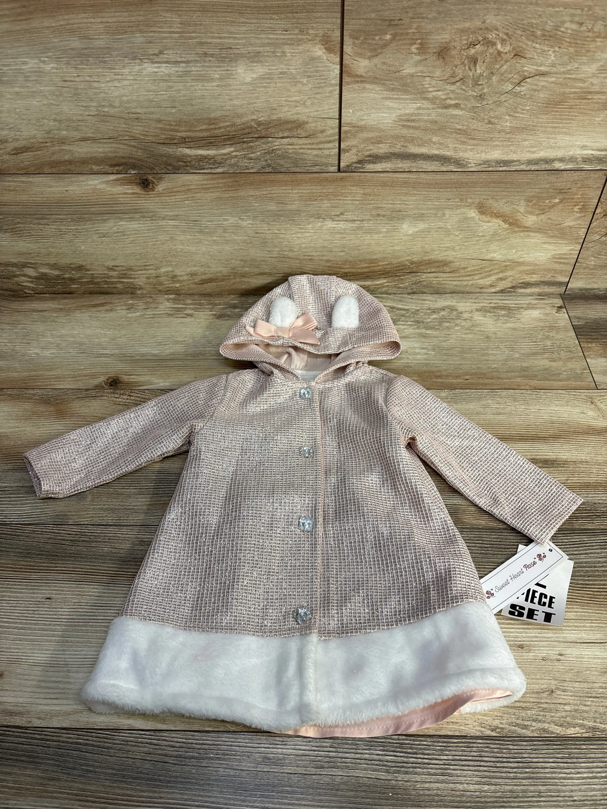 NEW Sweet Heart Rose 2pc Dress & Jacket Set Pink sz 12m