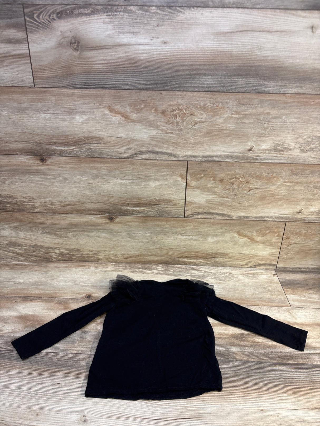 H&M Long Sleeve Frill Shirt Black sz 3/4T