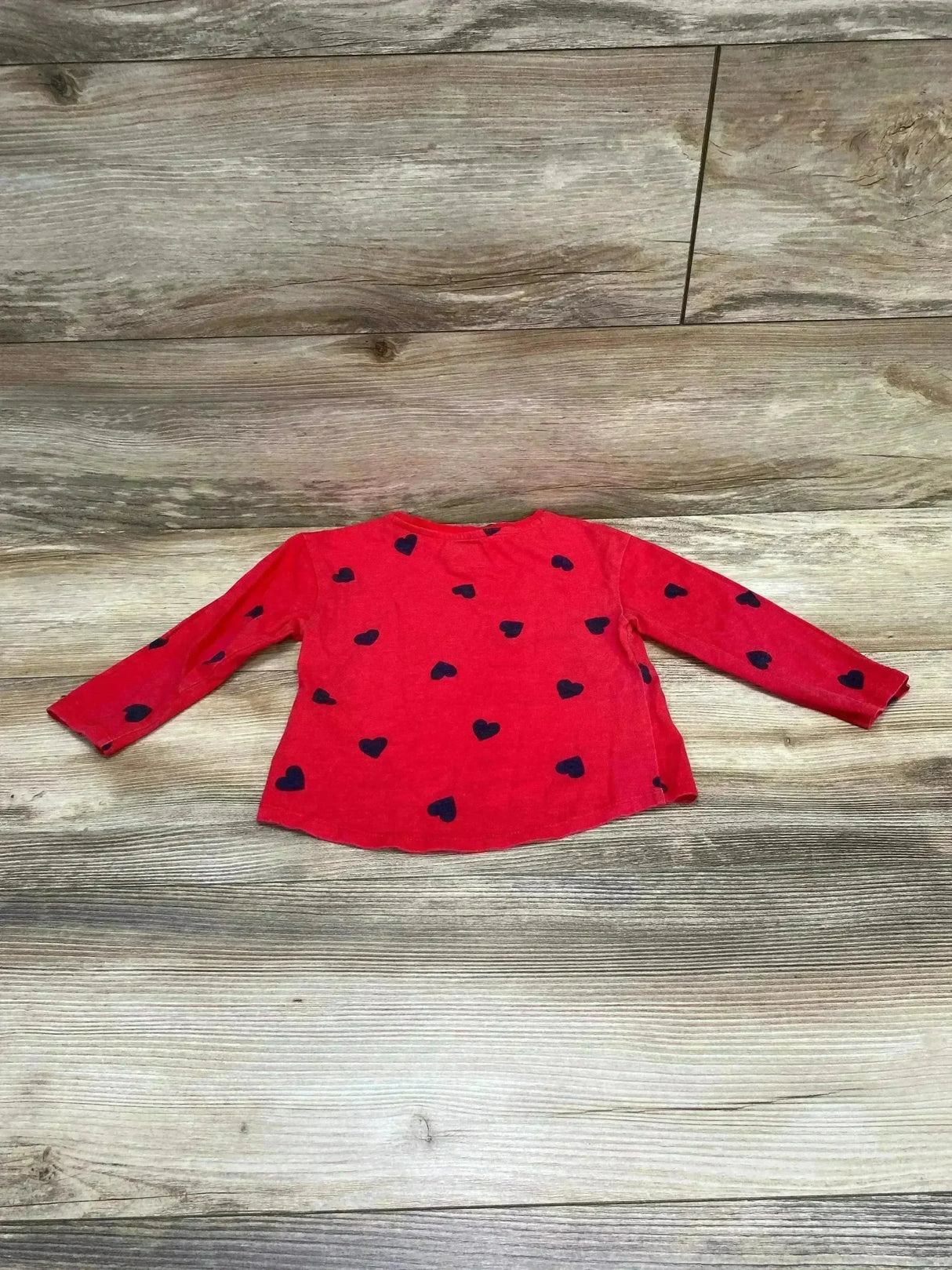 Baby Gap Heart Print Shirt Red sz 2T - Me n Mommy To Be