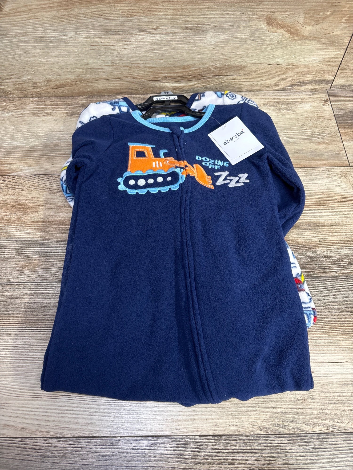 NEW Absorba 2pk Dozing Off Blanket Sleeper Navy sz 3T