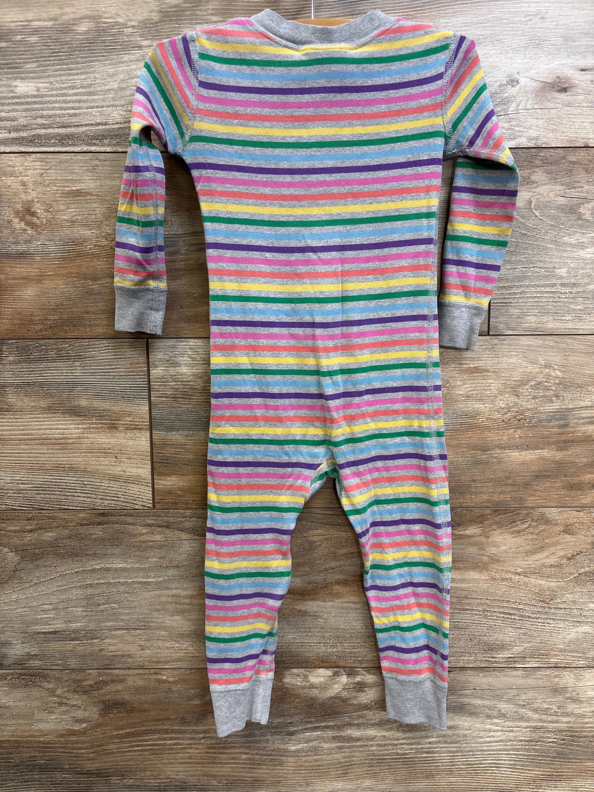 Hanna Andersson Striped Footless Sleeper Grey sz 3T