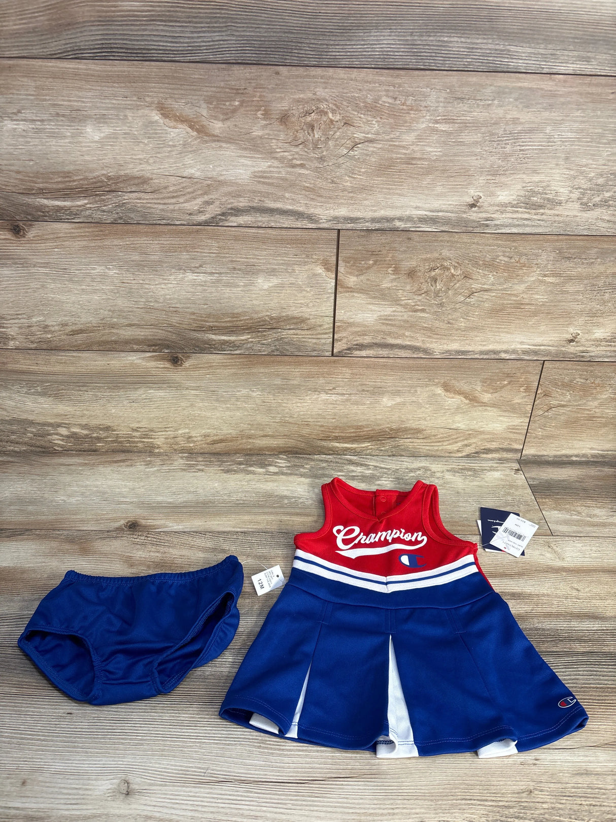 NEW Champion 2pc Cheerleader Dress & Bloomers Set Red sz 12m