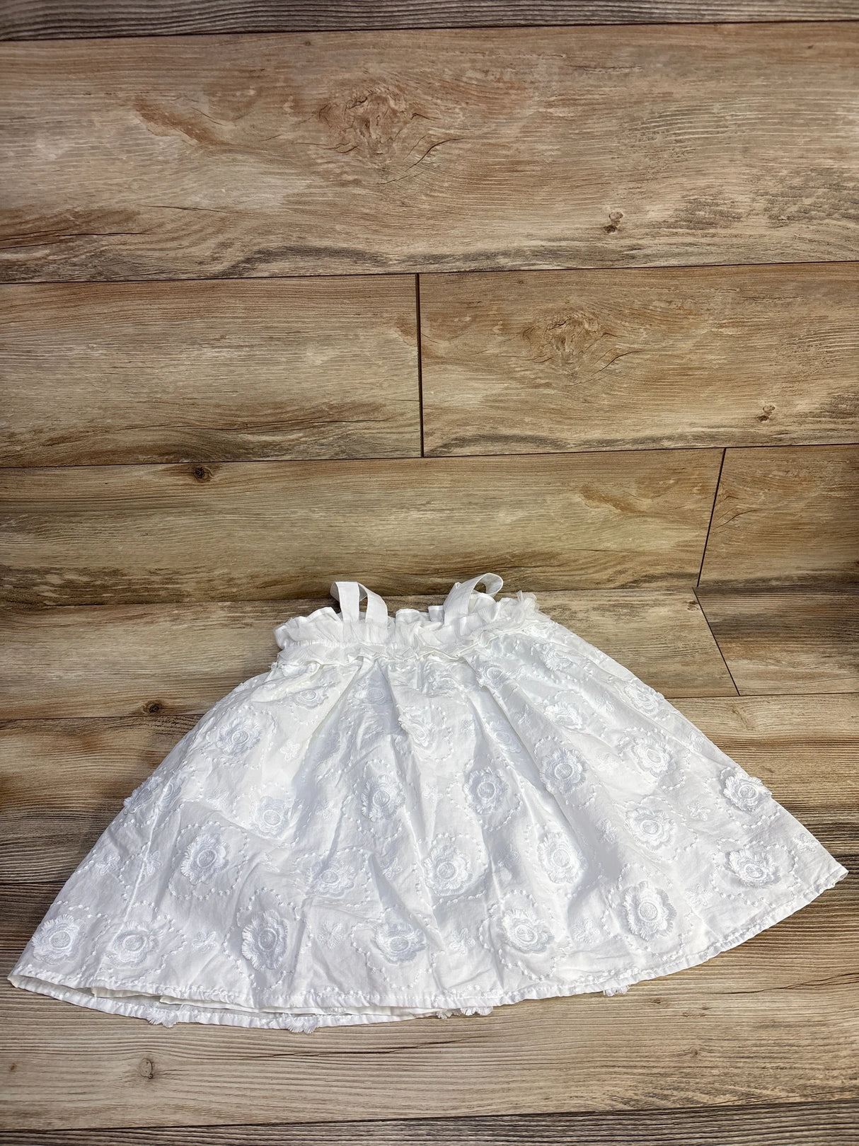 Cat & Jack Embroidered Floral Dress White sz 4T
