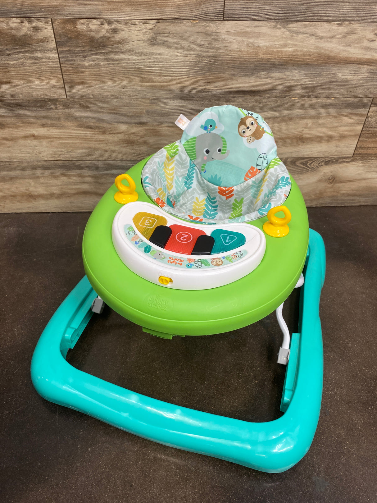 Bright Starts Tiny Trek 2-in-1 Baby Activity Walker in Jungle Vines