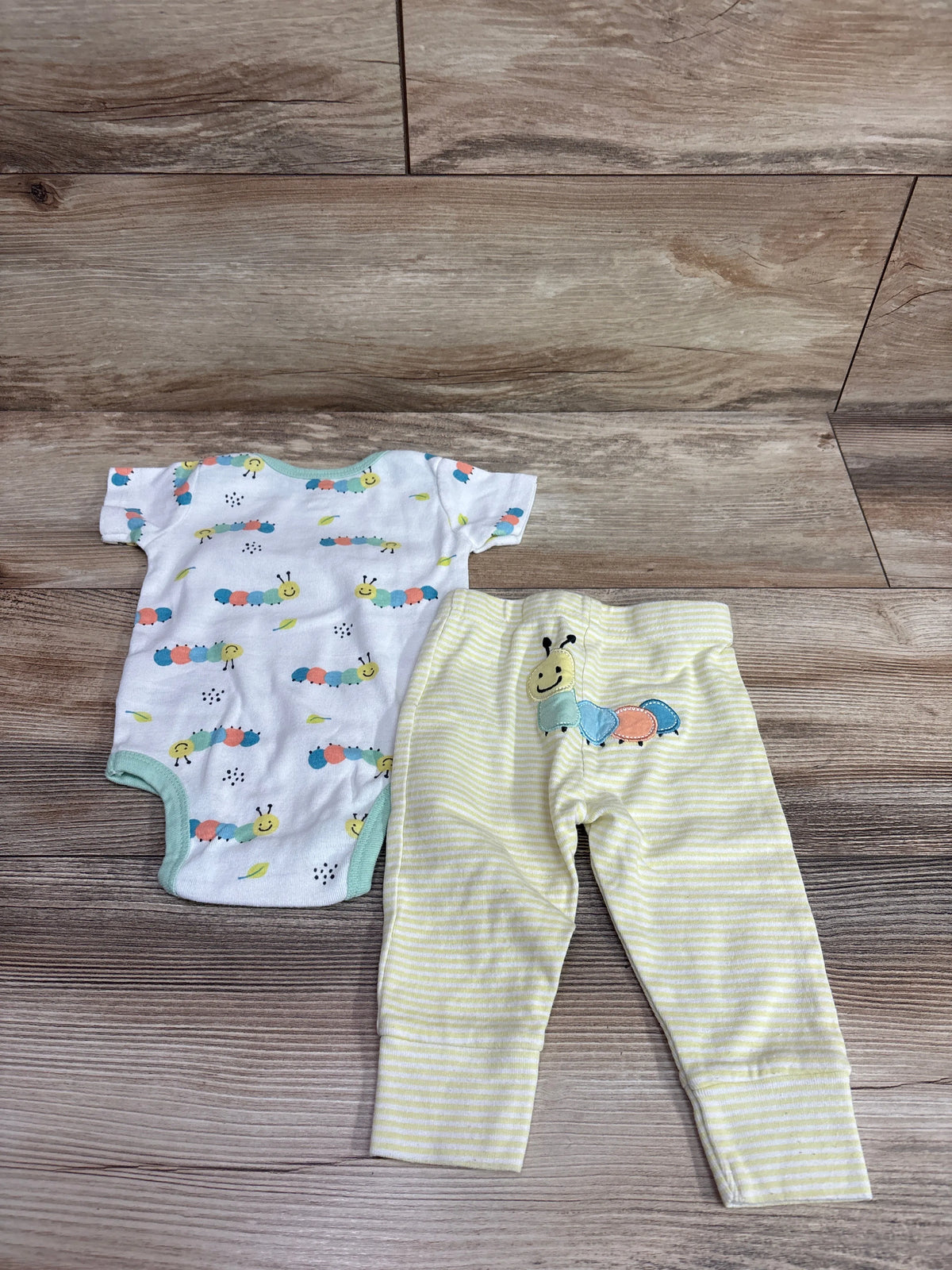 Koala Baby 2pc Caterpillar Bodysuit & Pants Set White sz 3-6m